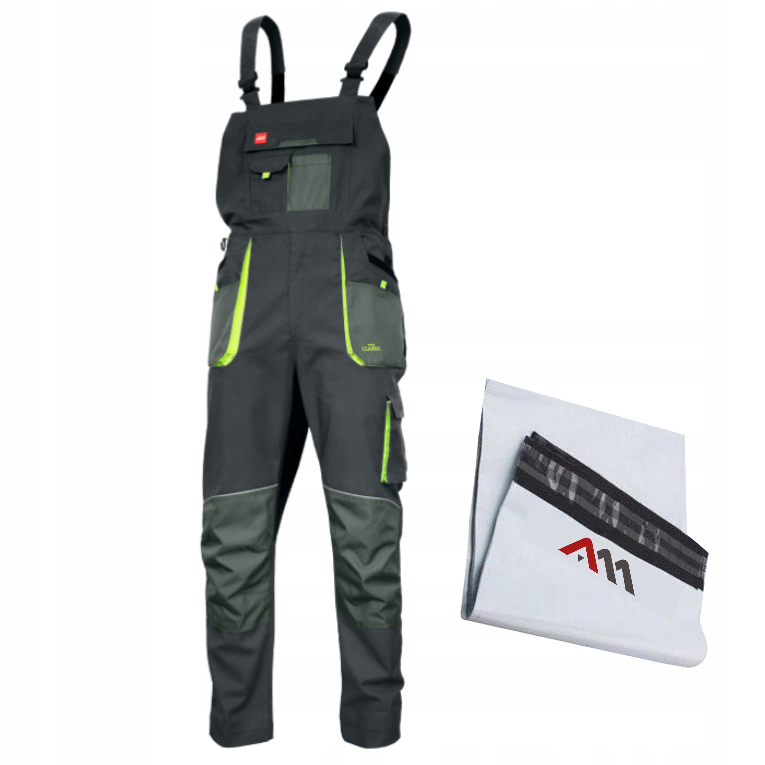 OGRODNICZKI ROBOCZE SPODNIE CLASSIC STRETCH SLIM Elastyczne WZMACNIANE R 60