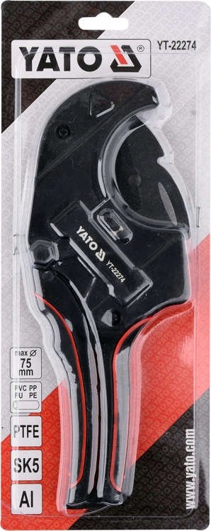 YATO OBCINAK NOŻYCE SZCZYPCE DO CIĘCIA RUR PVC PP PE PU 75mm PESZLI YT22274