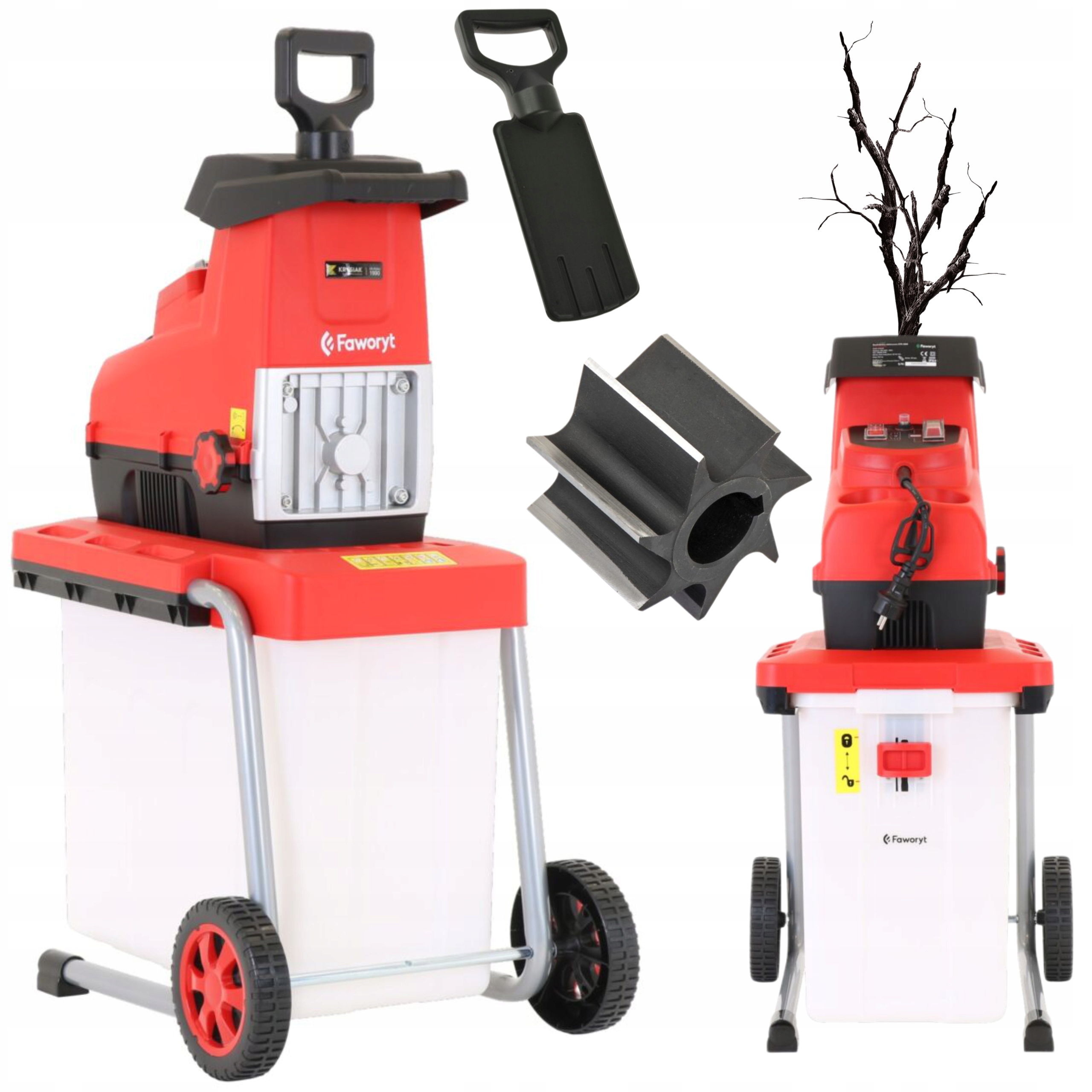 ROZDRABNIACZ ELEKTRYCZNY DO GAŁĘZI FREZOWY RĘBAK 3800W 44mm XXL FULL MAX