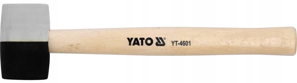 YATO MŁOTEK GUMOWY CZARNO BIAŁY Z DREWNIANYM TRZONKIEM 340 G YT-4601
