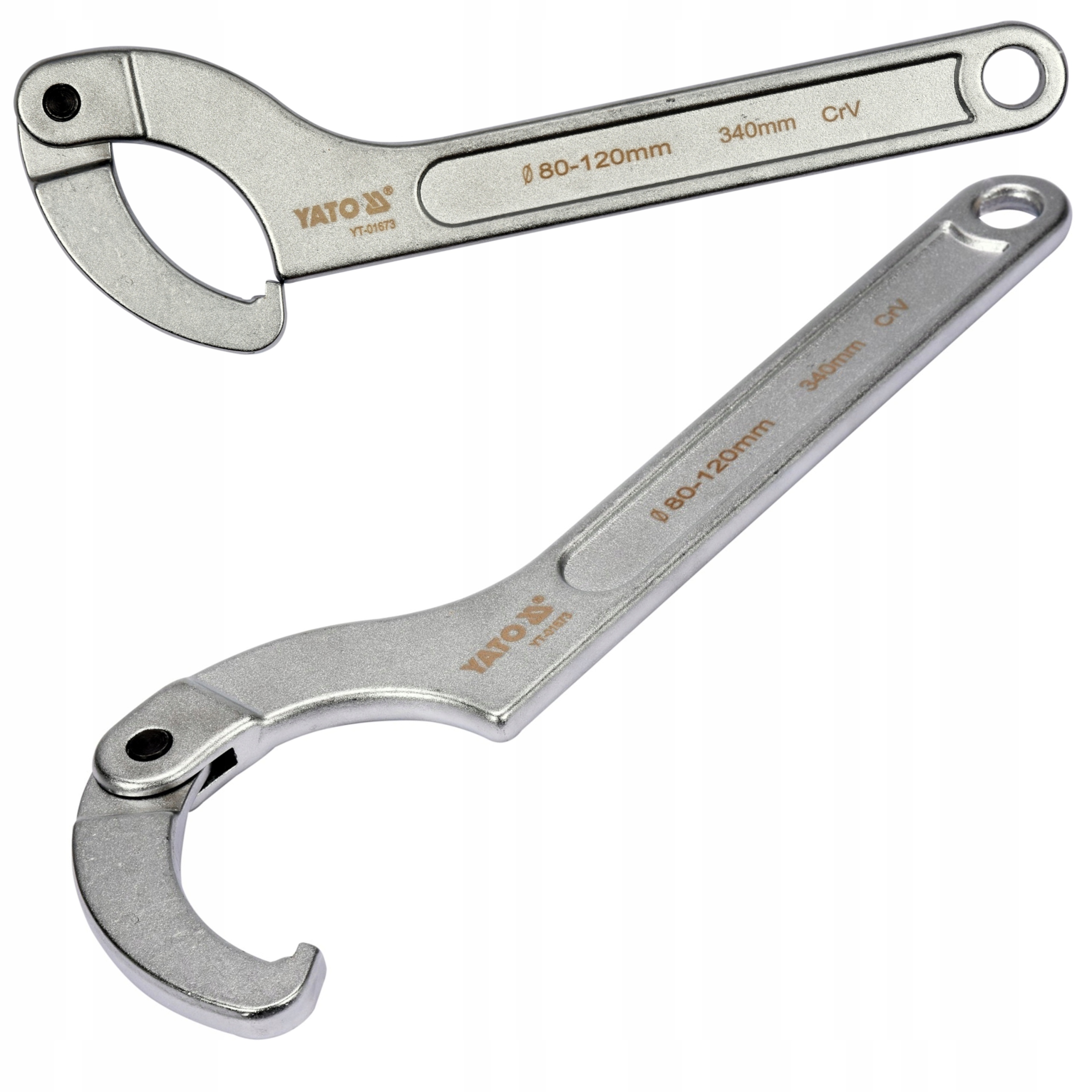 YATO KLUCZ PRZEGUB KLUCZ HAKOWY Z NOSKIEM PRZEGUBOWYM 80-120MM YT-01673