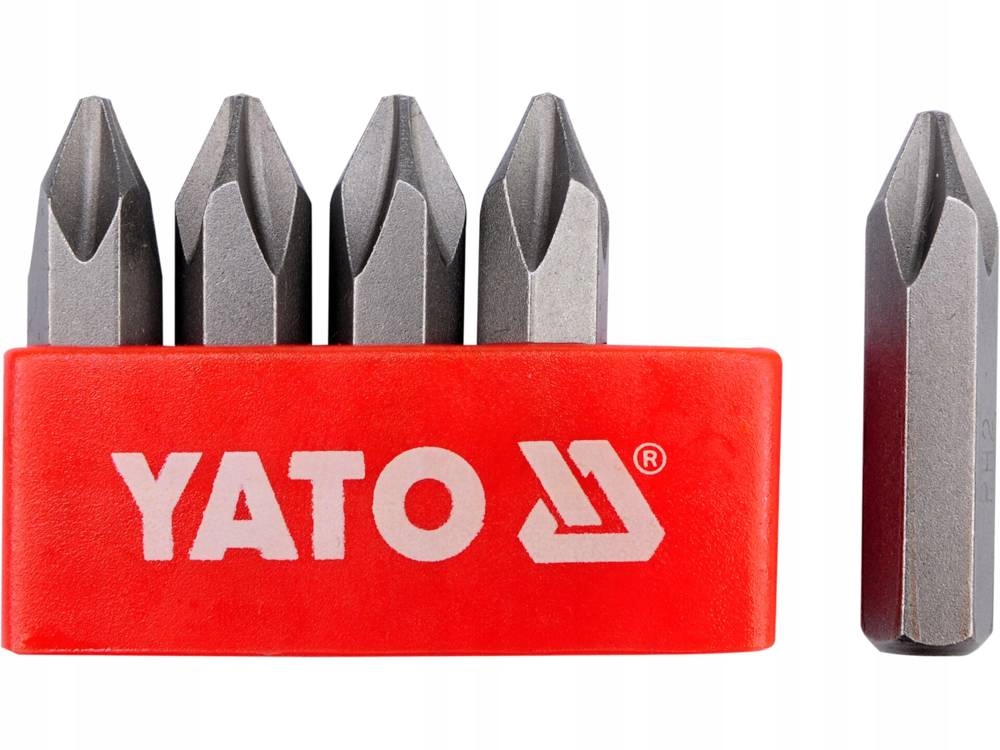 YATO KOMPLET ZESTAW BITÓW DO WKRĘTAKÓW UDAROWYCH PH2 PH3 8 MM 10 MM YT-2812