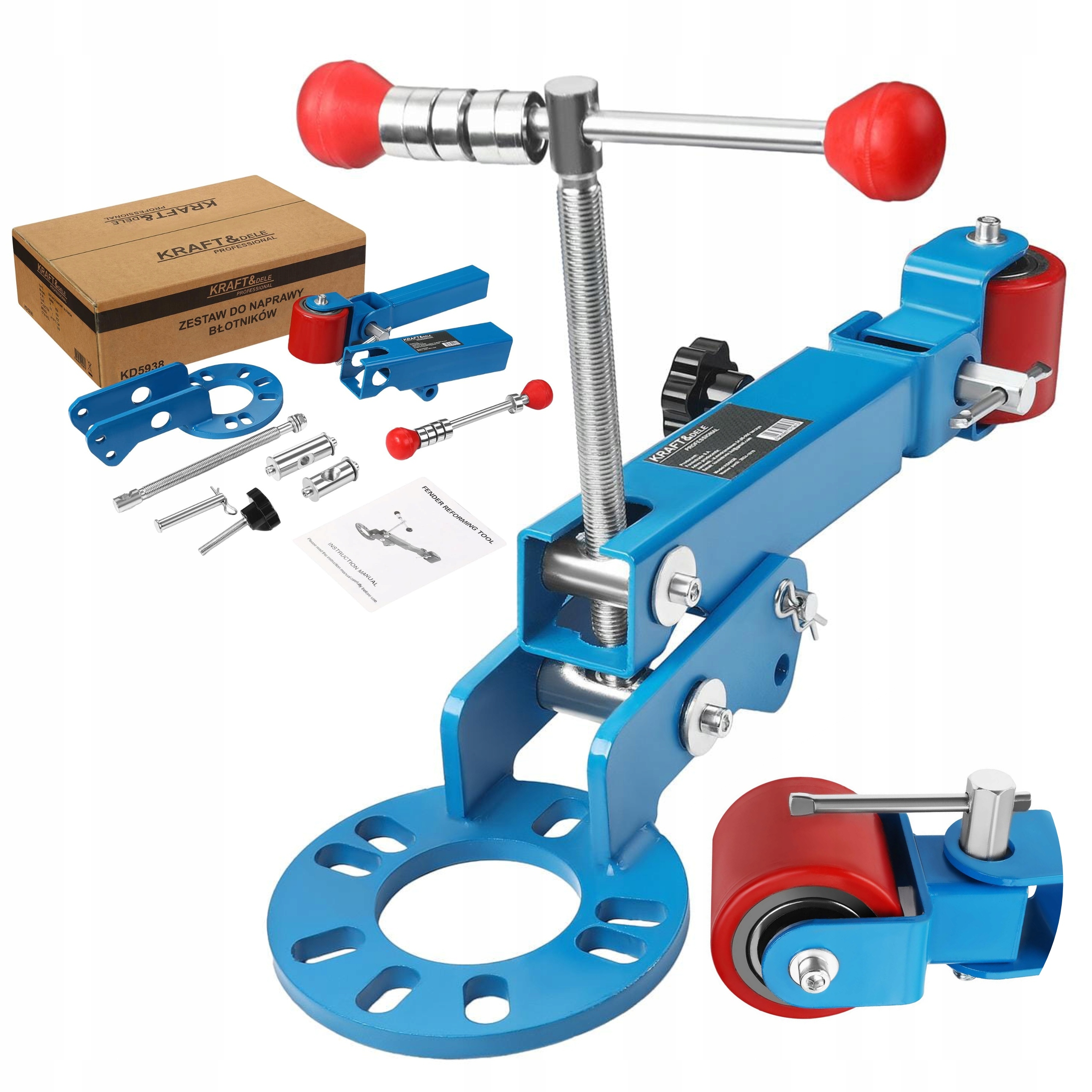 KRAFTDELE UNIWERSALNY ZESTAW DO NAPRAWY BŁOTNIKÓW NADKOLA ROLKA KD5938