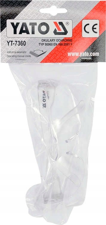 YATO OKULARY GOGLE ochronne bezbarwne YT-7360 BHP