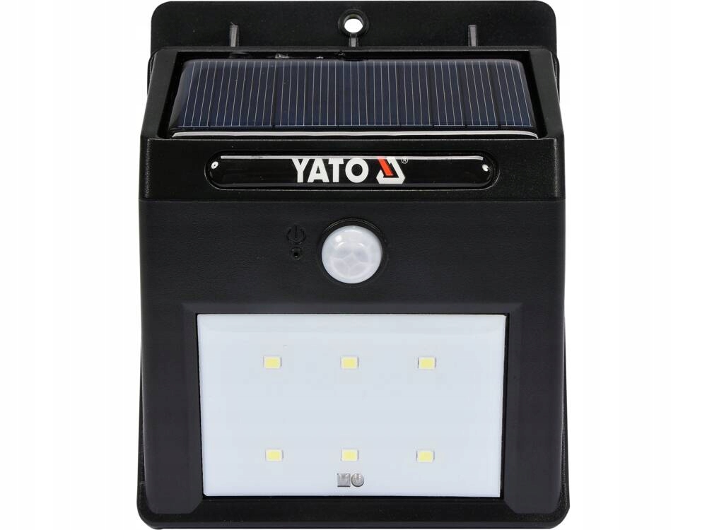 YATO LAMPA ŚCIENNA SOLARNA Z CZUJNIKIEM RUCHU 6 SMD LED 120lm IP65 YT-81856