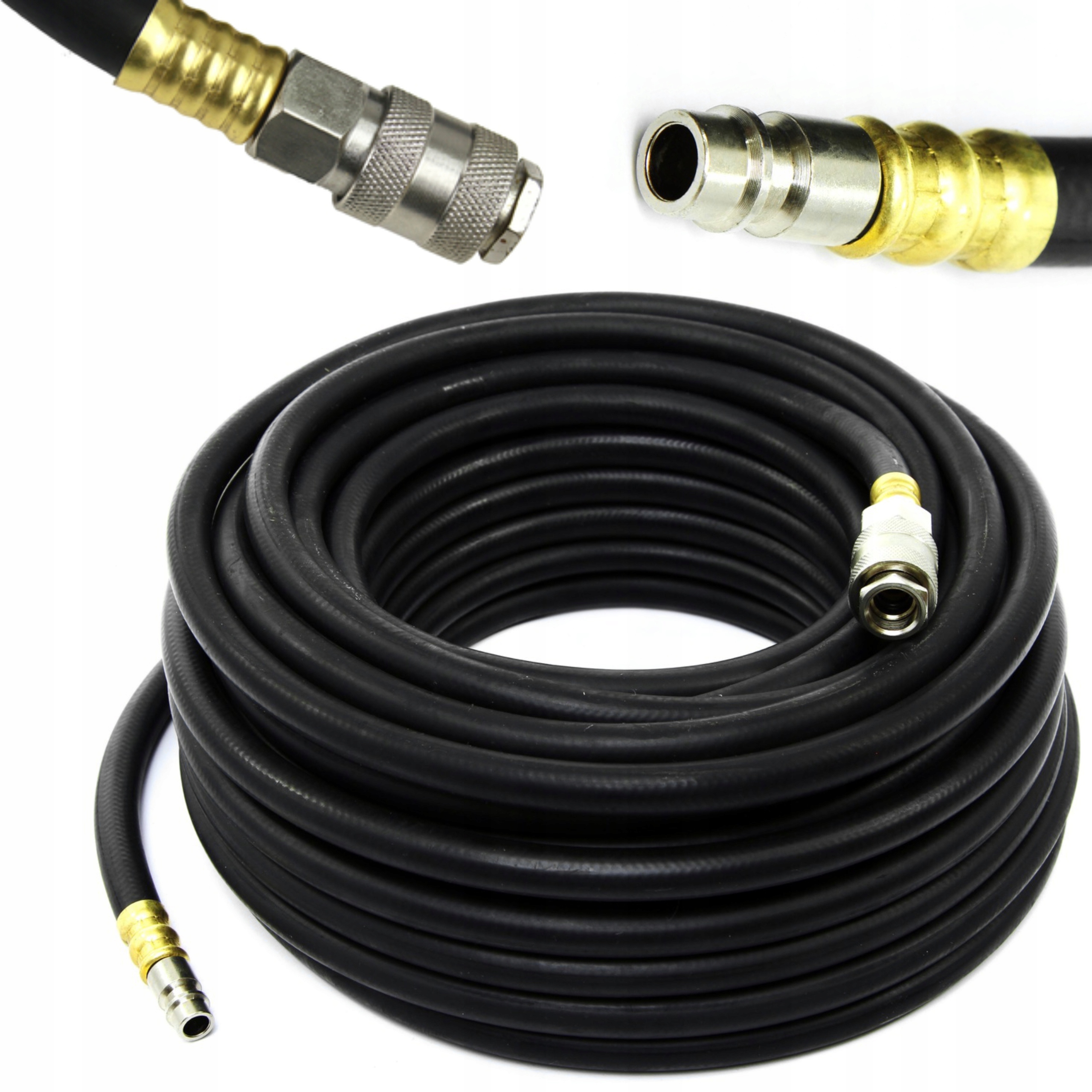 MAR-POL ZAKUWANY WĄŻ CIŚNIENIOWY GUMOWY 6X13mm 15m SZYBKOZŁĄCZKI M82102