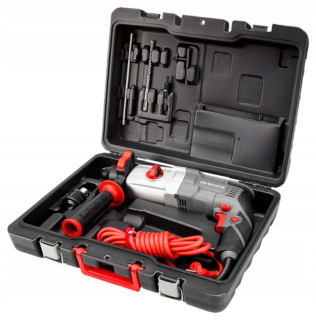 GRAPHITE MŁOTOWIERTARKA MŁOT UDAROWY WIERTARKA SDS+ 710W 2,6J m WALIZKA
