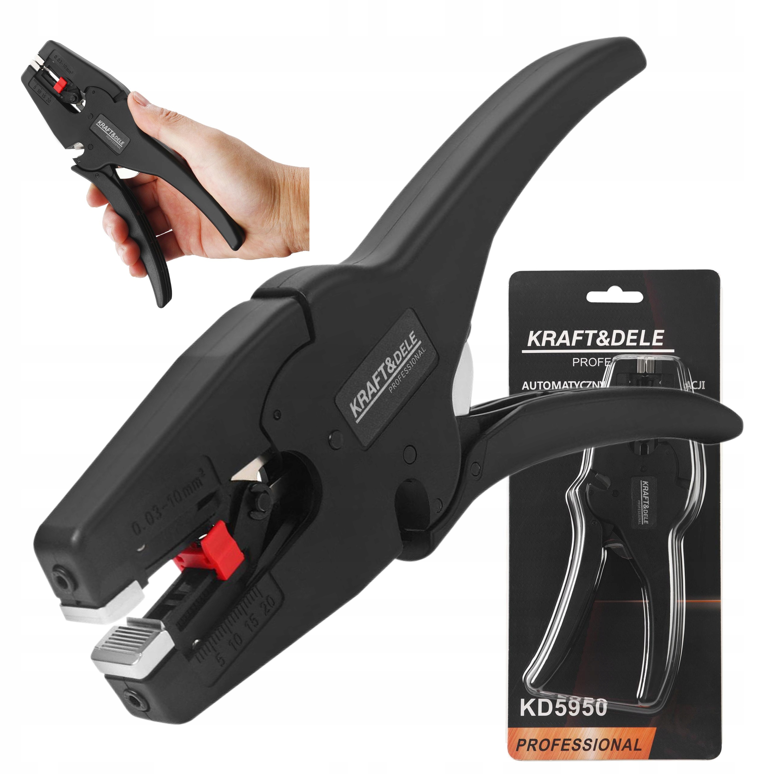 SZCZYPCE AUTOMATYCZNE DO ŚCIĄGANIA IZOLACJI 0,03–10 MM2 KRAFT&DELE KD5950