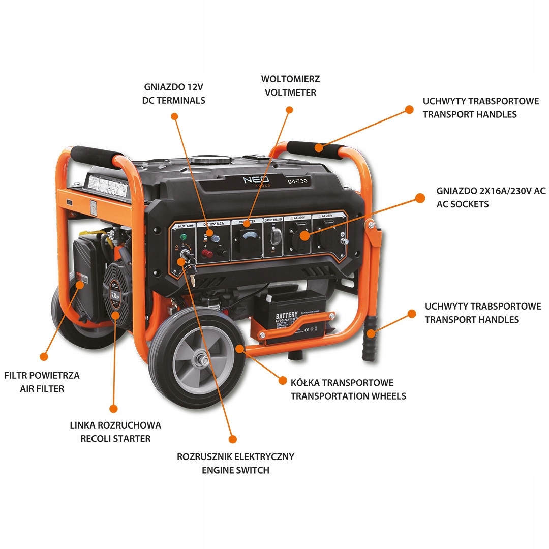 NEO AGREGAT PRĄDOTWÓRCZY GENERATOR 3000W + OLEJ