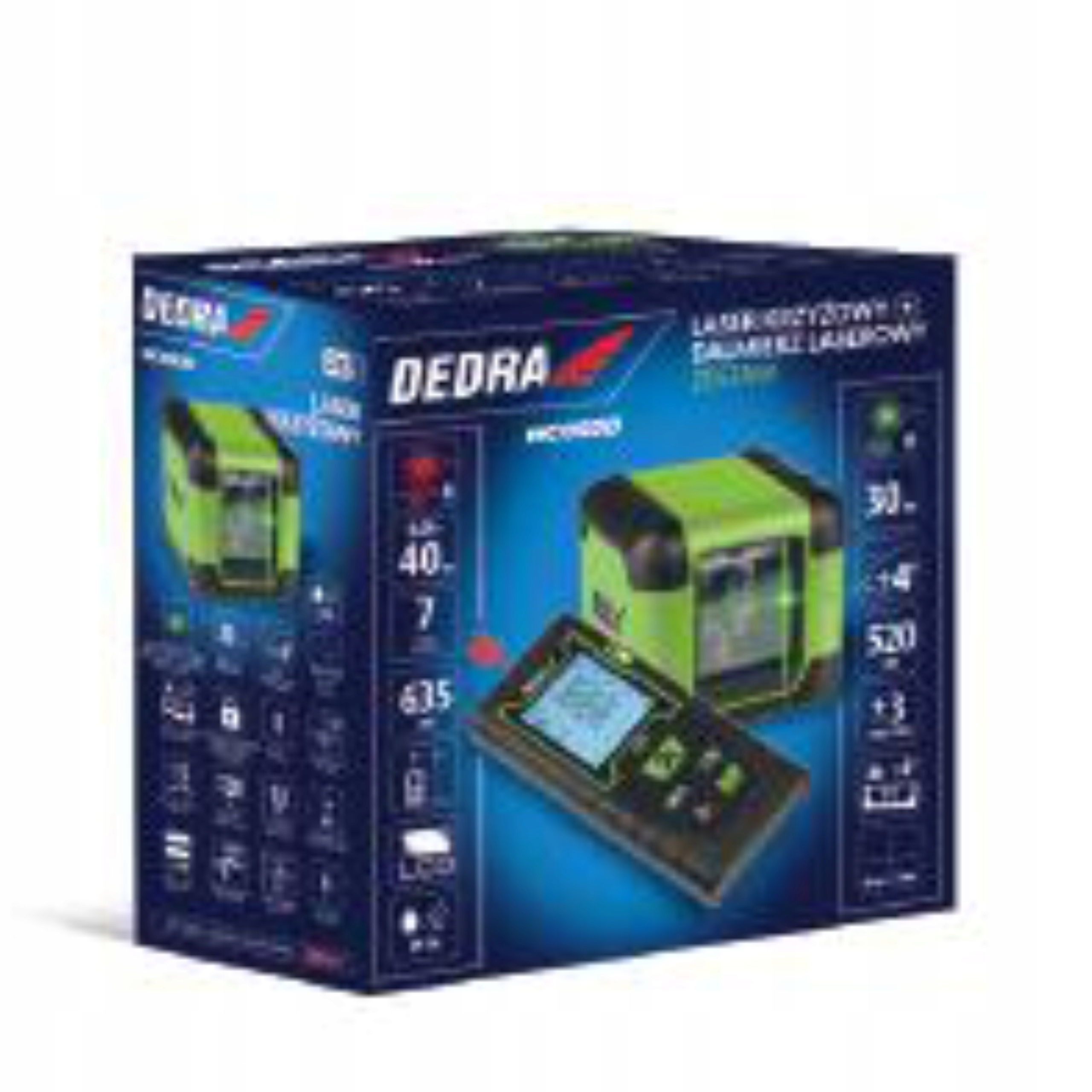 DEDRA LASER KRZYŻOWY ZIELONY + DALMIERZ 40M MC0920