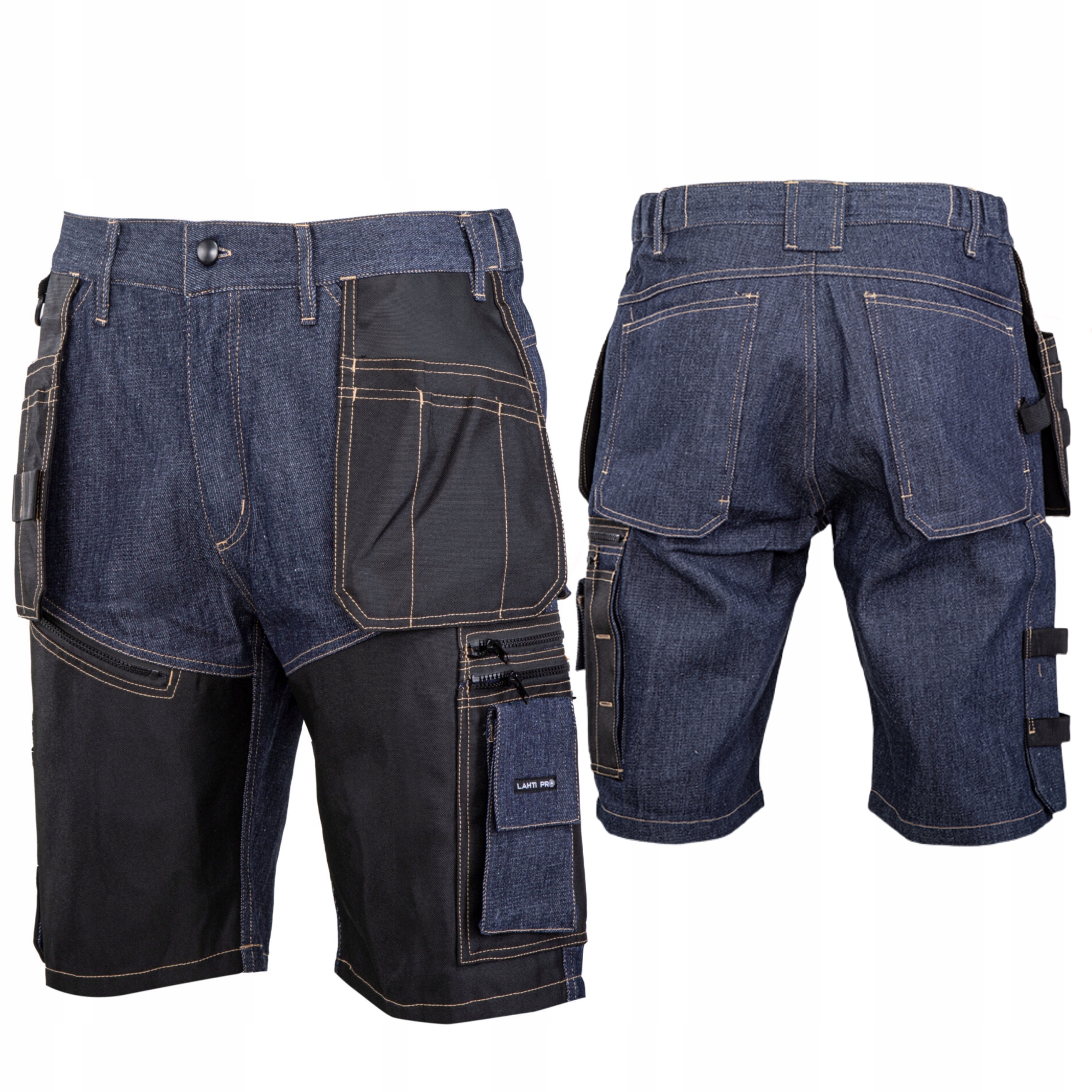 LAHTI PRO SPODENKI JEANSOWE KRÓTKIE NIEBIESKIE WZMOCNIONE L40709 r. XXL