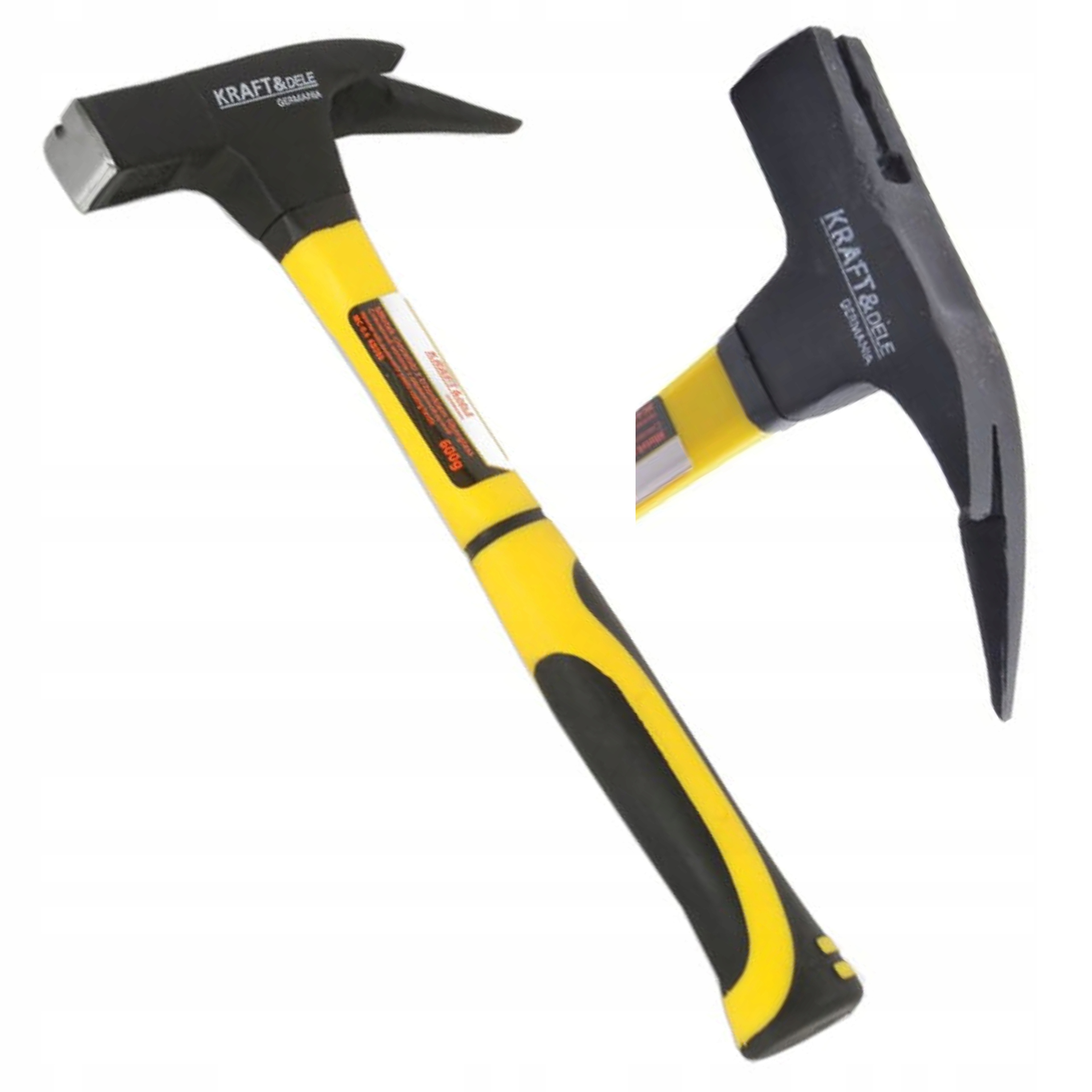 MŁOTEK CIESIELSKI 600g 0,6kg FIBERGLASS 33cm GUMOWY UCHWYT KRAFT&DELE KD260