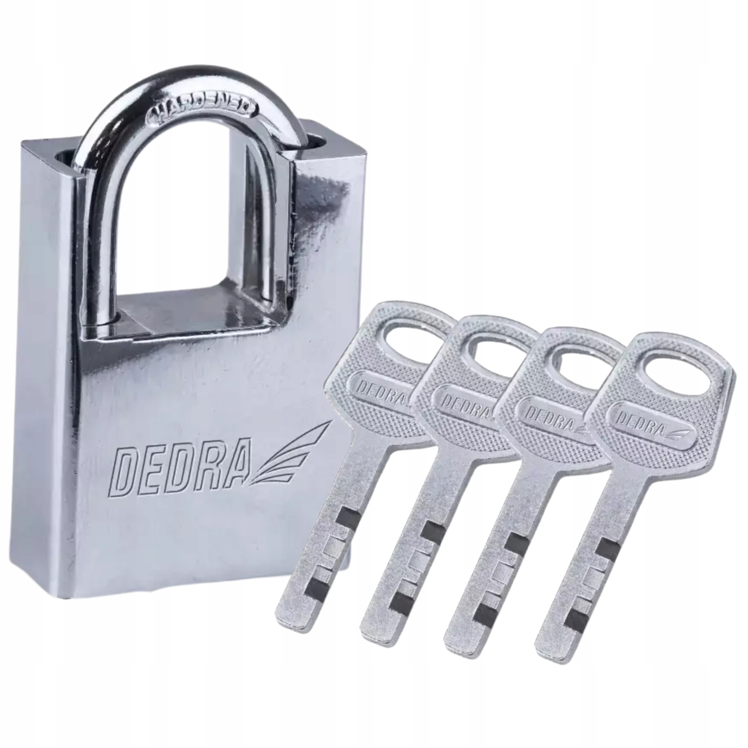 DEDRA KŁÓDKA TRZPIENIOWA ŻELIWNA NIKLOWANA 60MM +4 SZTUKI KLUCZYKÓW 11U152