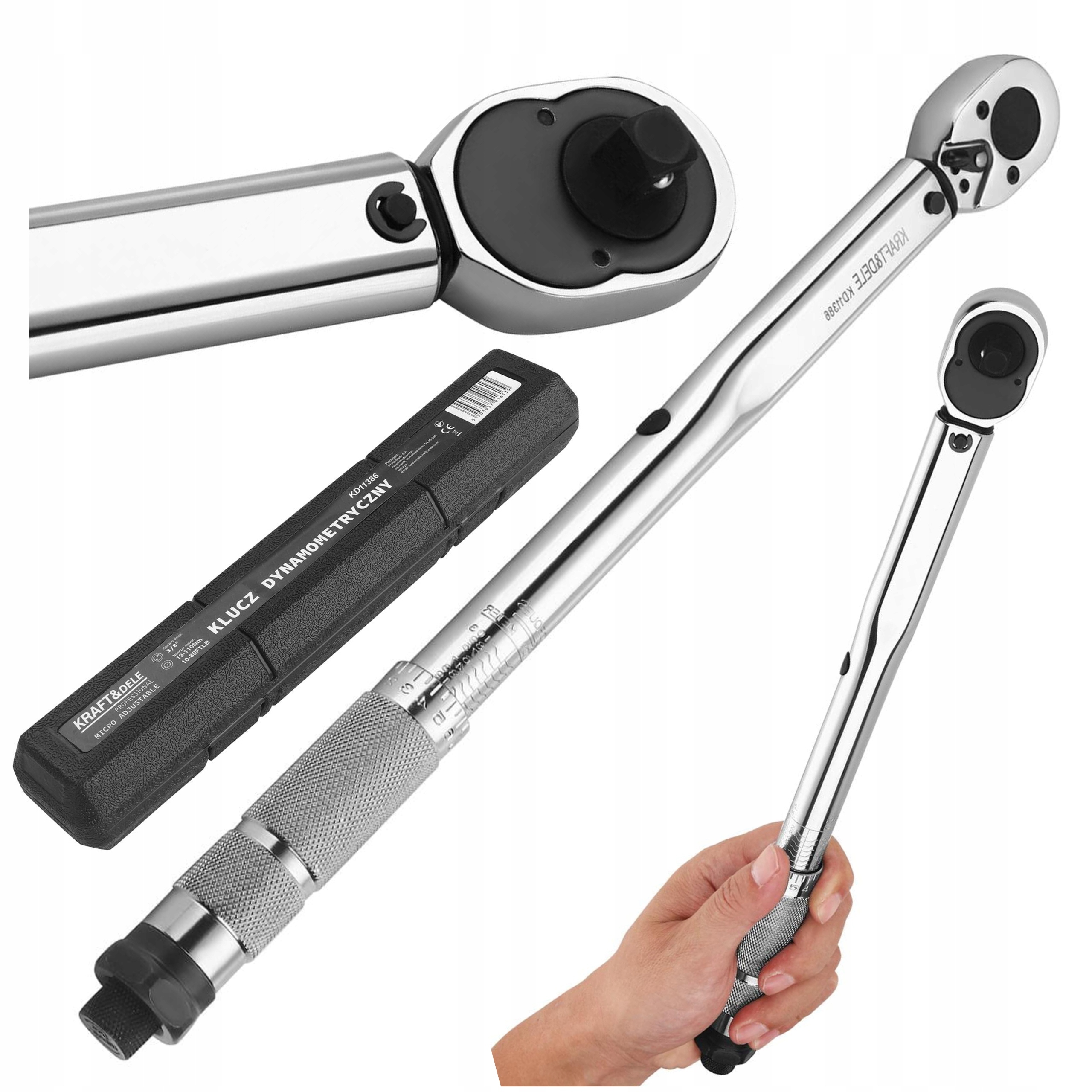 KRAFT&DELE KLUCZ DYNAMOMETRYCZNY 3/8" 19-110Nm +WALIZKA CERTYFIKAT KD11386