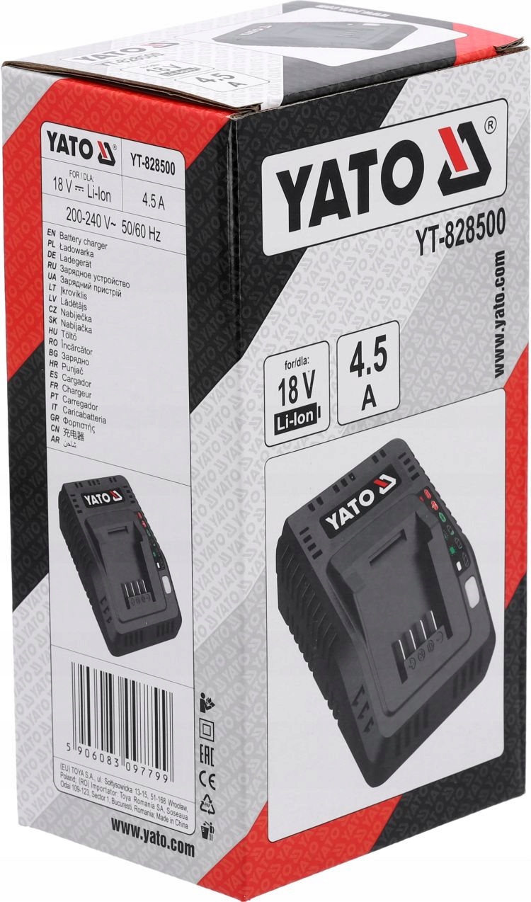 YATO INTELIGENTNA ŁADOWARKA UKŁAD CHŁODZENIA DO AKU SYSTEM 18V YT-828500