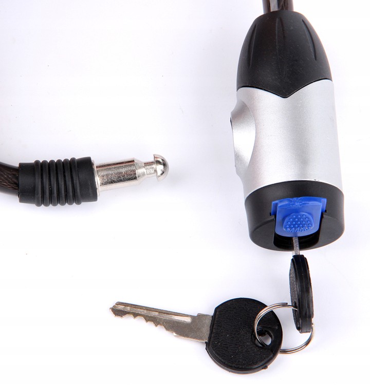 LINKA ROWEROWO-MOTOCYKLOWA ZABEZPIECZAJĄCA 8X1200 MM Z 2 KLUCZAMI 77837