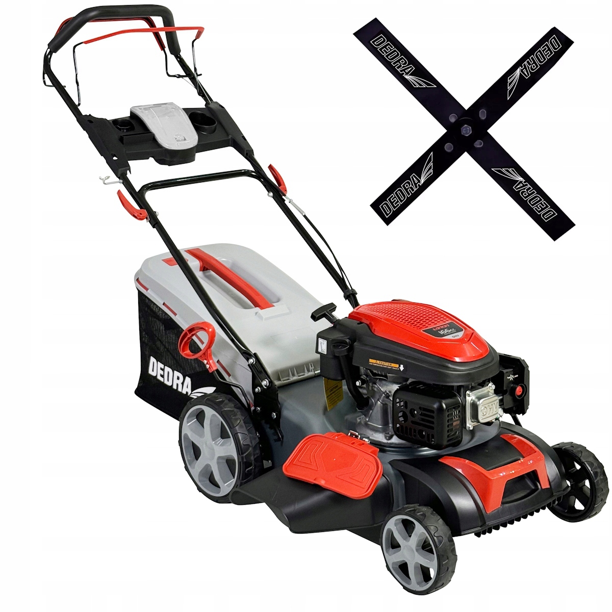 DEDRA KOSIARKA SPALINOWA 46CM NAPĘD LONCIN 166 CM3 2.9KW MIELENIE KOSZ 60L