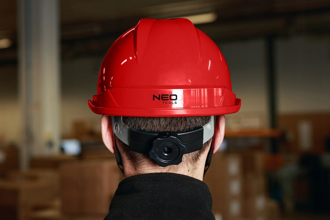 NEO HEŁM KASK BHP BUDOWLANY ROBOCZY OCHRONNY CZERW