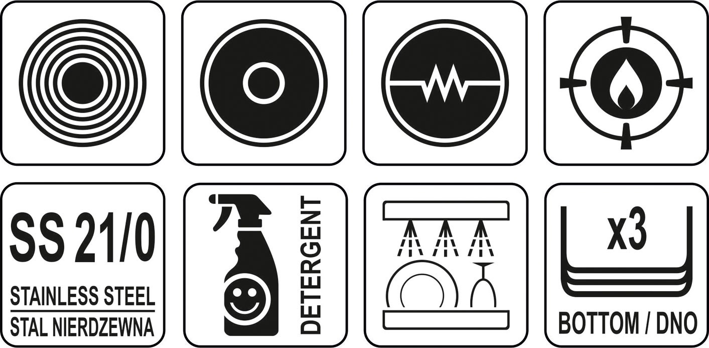 YATO YG00102 PATELNIA GASTRONOMICZNA STAL NIERDZEWNA INDUKCJA GAZ PRO 28CM