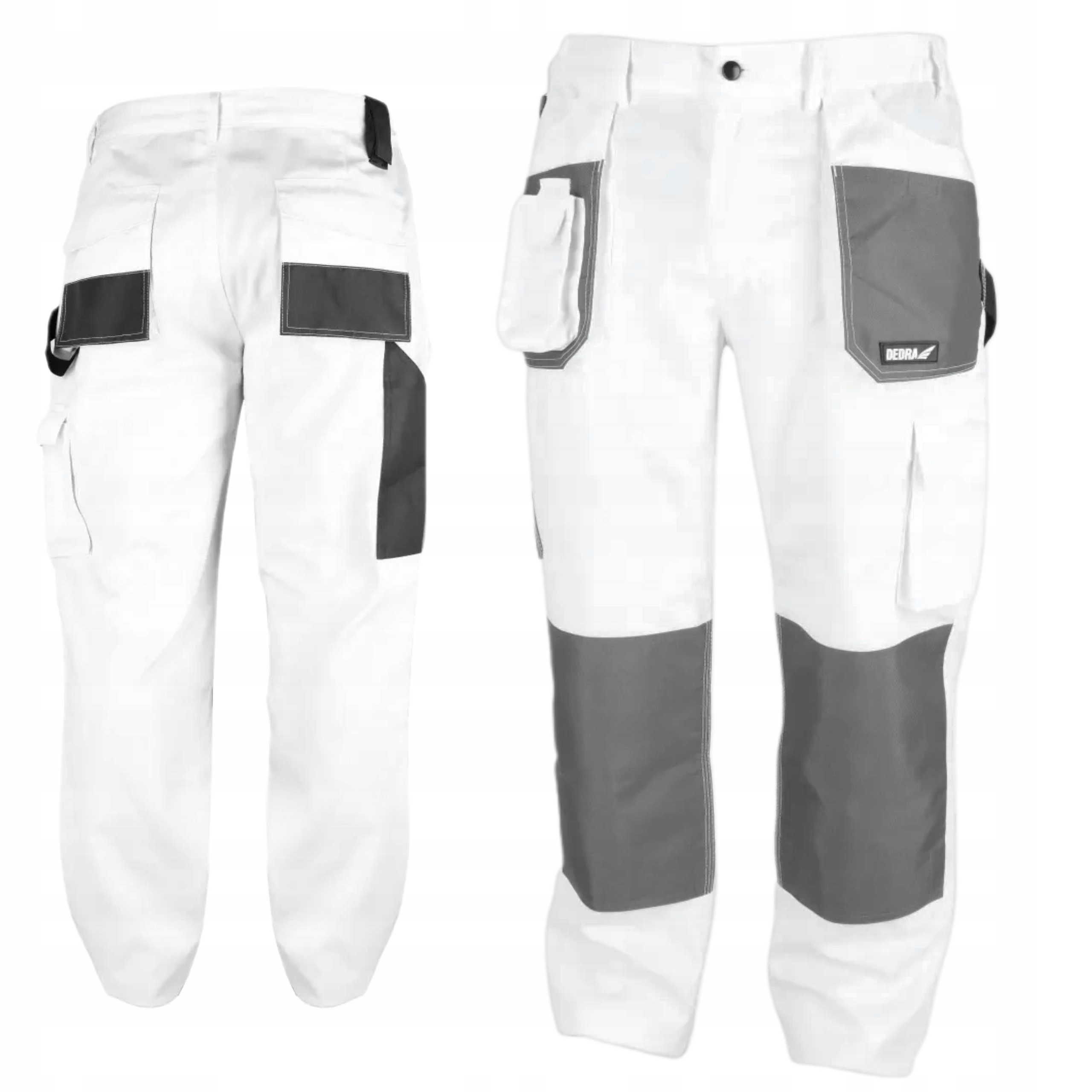 DEDRA SPODNIE OCHRONNE WHITE LINE ROBOCZE 190G/M2 DO PASA BH4SP ROZ. L/52