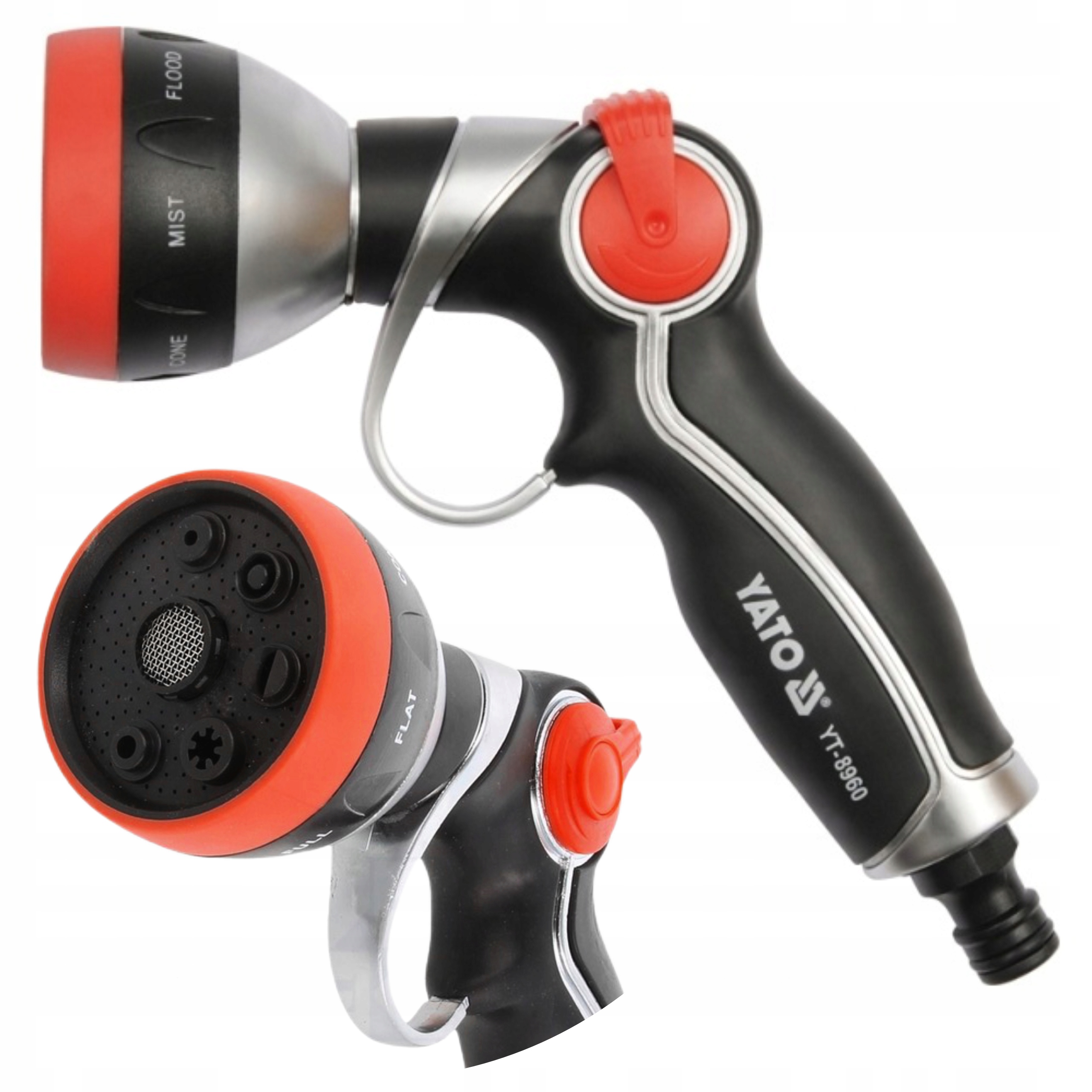 YATO ZRASZACZ WODY PISTOLET OGRODOWY 7 FUNKCJI + REGULACJA ADS ALUMINIUM