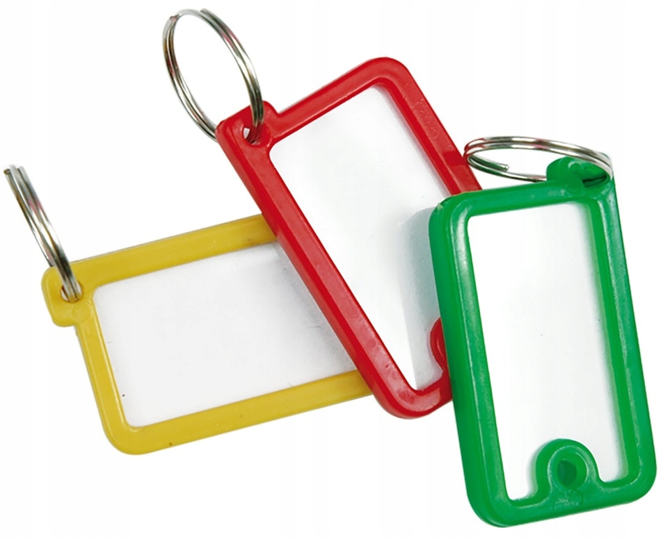 ZESTAW KOMPLET ZAWIESZKI PLASTIKOWE DO KLUCZY 12 SZTUK KOLOROWE 77930