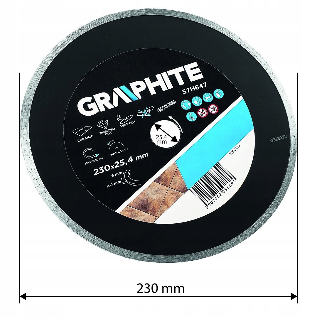 GRAPHITE TARCZA DIAMENTOWA 230x25,4mm DO 59G891