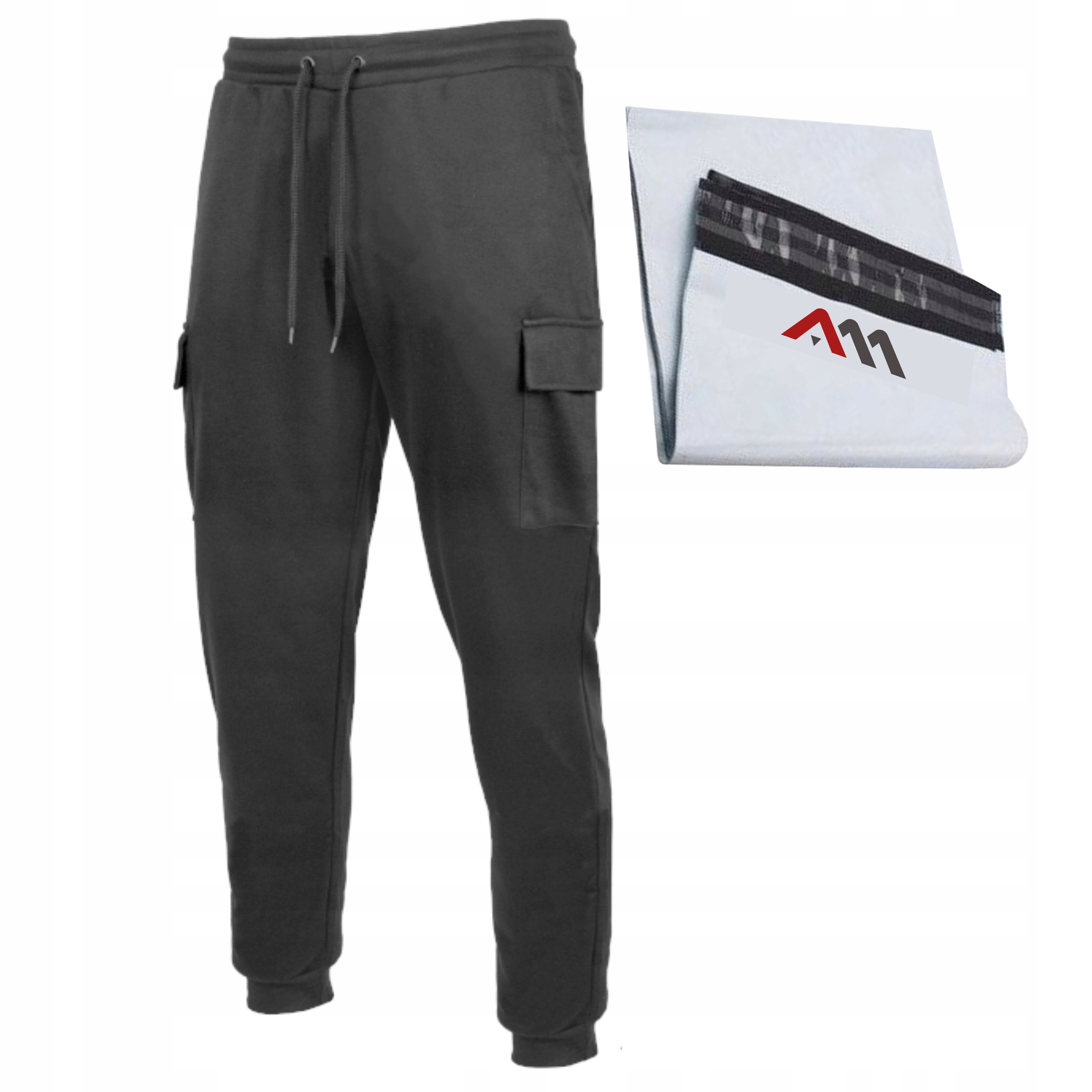 SPODNIE ROBOCZE CZARNE DRESOWE DRESY JOGGER ART.MAS HI-WORX BLACK r. M