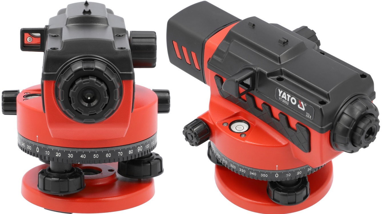 YATO ZESTAW NIWELATOR BUDOWLANY GEODEZYJNY 100m 32X IP54 + 5M ŁATA + STATYW