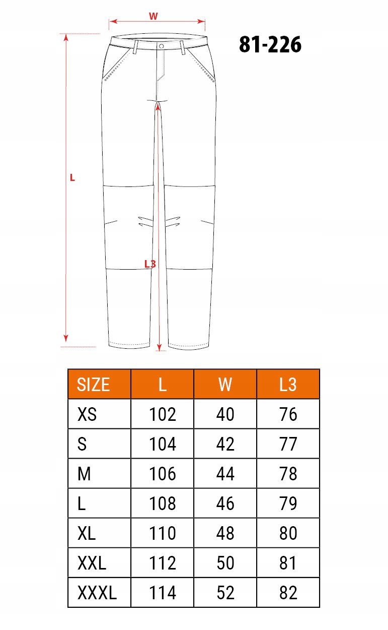 NEO SPODNIE ROBOCZE PREMIUM DO PASA CORDURA PROFILED ODBLASK 81-226 S/48