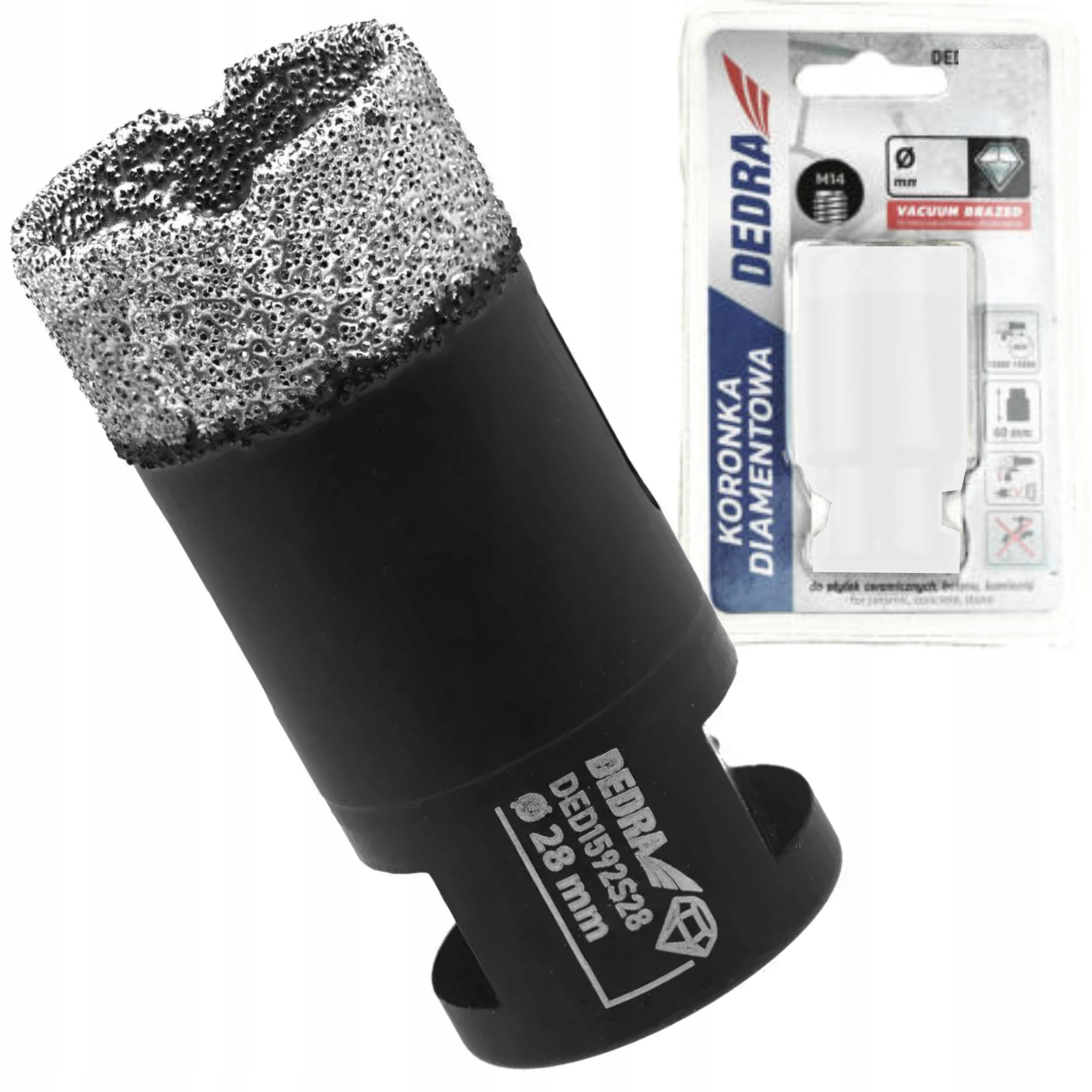 DEDRA OTWORNICA KORONKA DIAMENTOWA VACUUM BRAZED (VB) M14 28MM DED1592S28