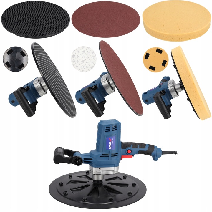 DEDRA SZLIFIERKA DO STYROPIANU ELEWACJI ZACIERACZKA TYNKÓW PŁYT 750W D7769