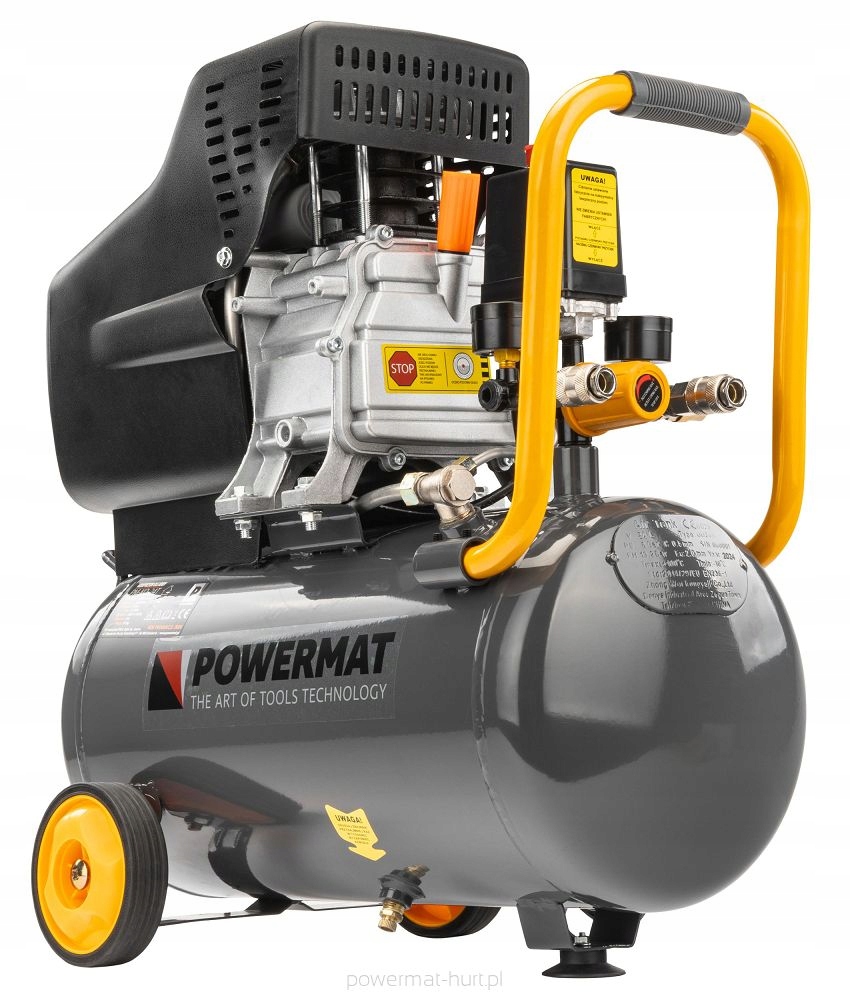 KOMPRESOR OLEJOWY 24L SPRĘŻARKA 8 BAR 3,8KM 206 l/min 230V WYDAJNY KO-24T