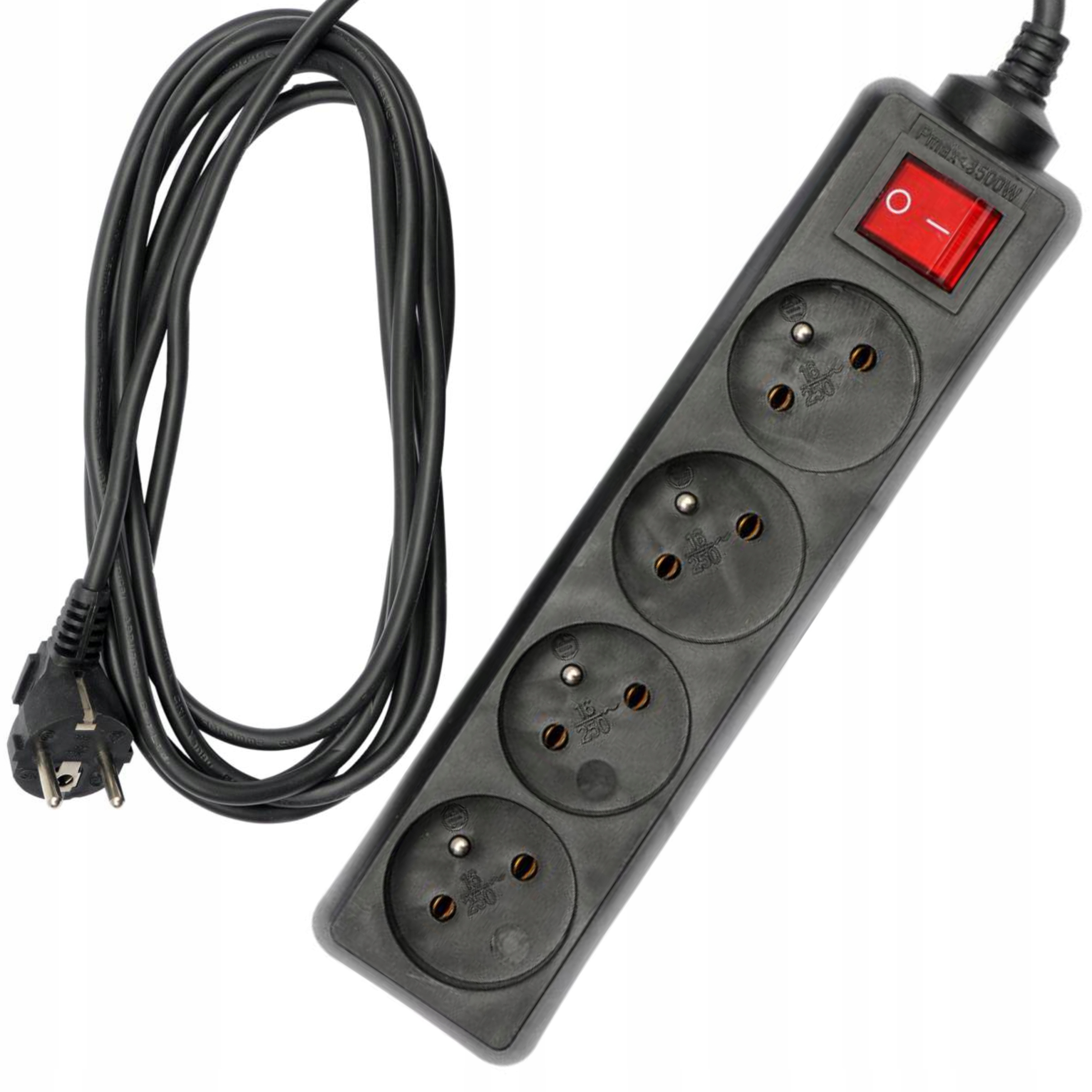 PRZEDŁUŻACZ ELEKTRYCZNY 4 GNIAZDA 3M Z WYŁ. VOREL