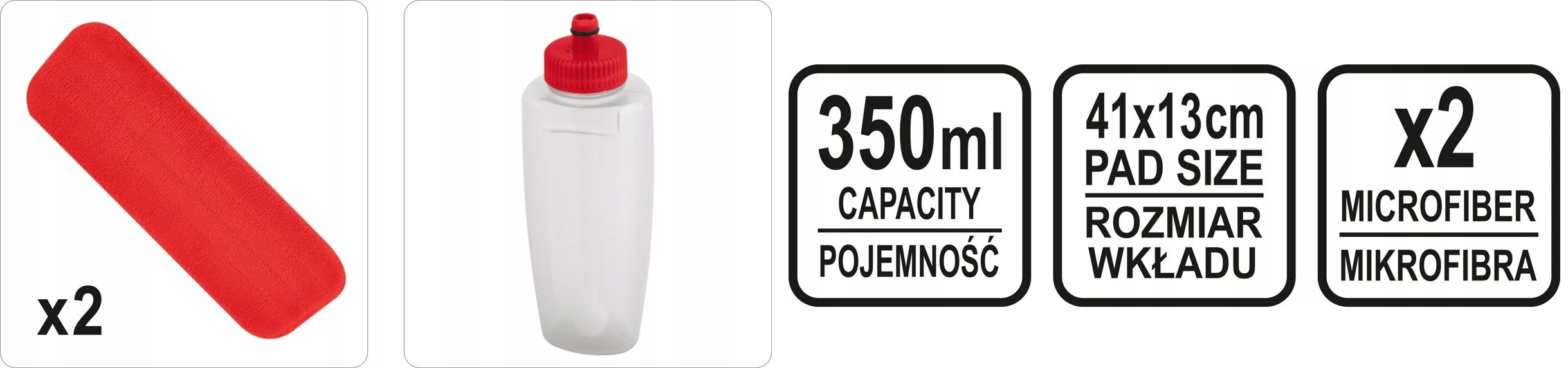 LUND MOP ZE SPRYSKIWACZEM SKŁADANY 2 X DODATKOWE NAKŁADKI MIKROFIBRA 67160