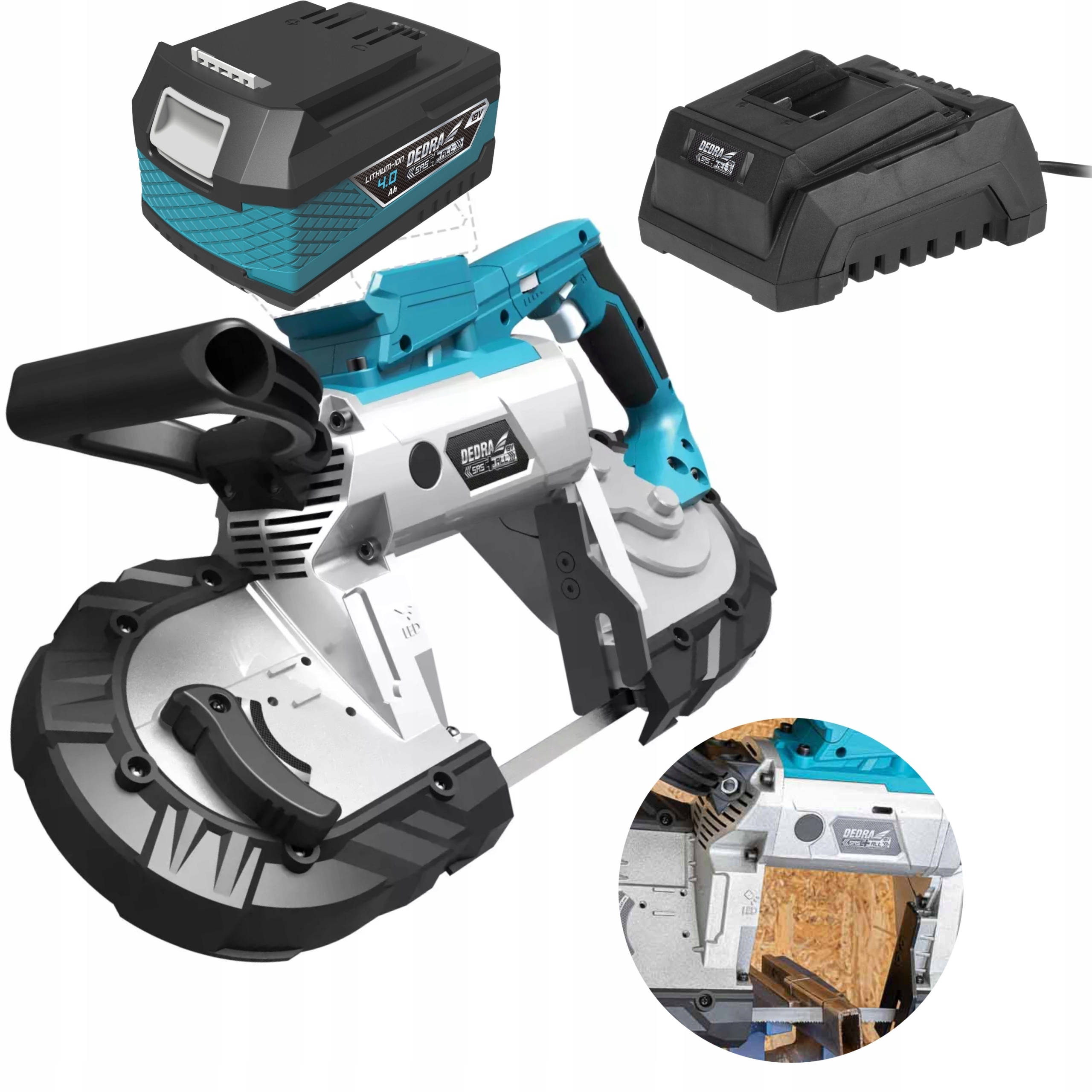 DEDRA PRZECINARKA PIŁA TAŚMOWA DO METALU 18V +4Ah