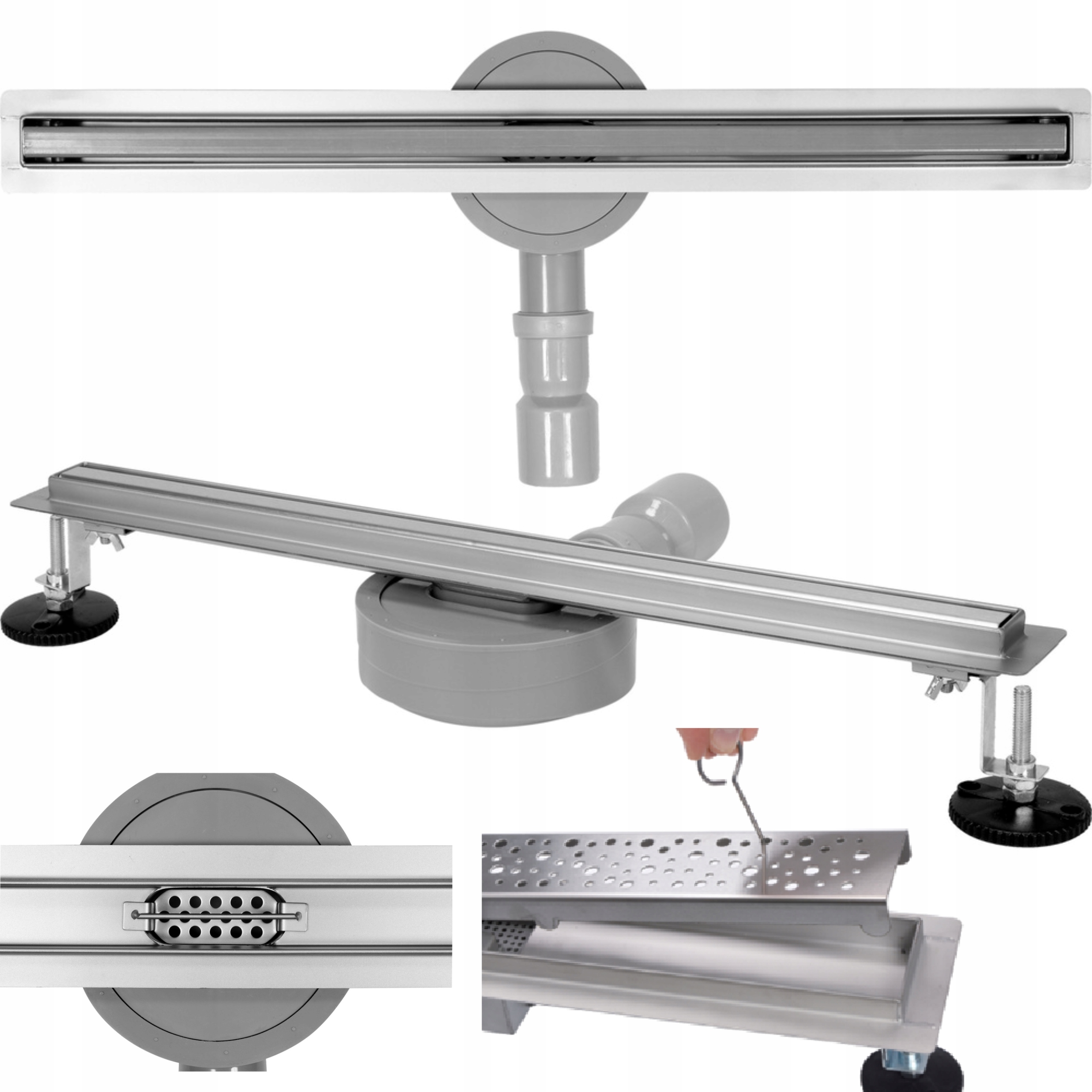 FALA ODPŁYW LINIOWY SLIM 60 CM STAL NIERDZEWNA 71631