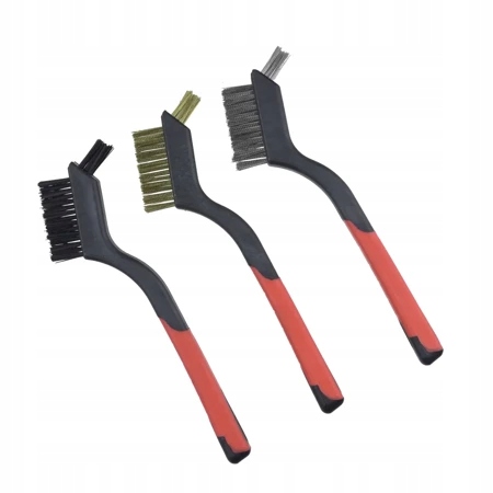 DEDRA KOMPLET ZESTAW SZCZOTEK 3 RZĘDOWYCH MOSIĄDZ STAL NYLON 180MM 2001P72