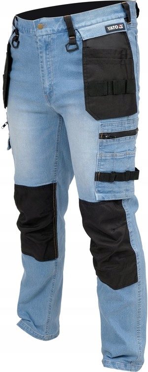 YATO SPODNIE ROBOCZE OCHRONNE JEANS r. XXL + PASEK