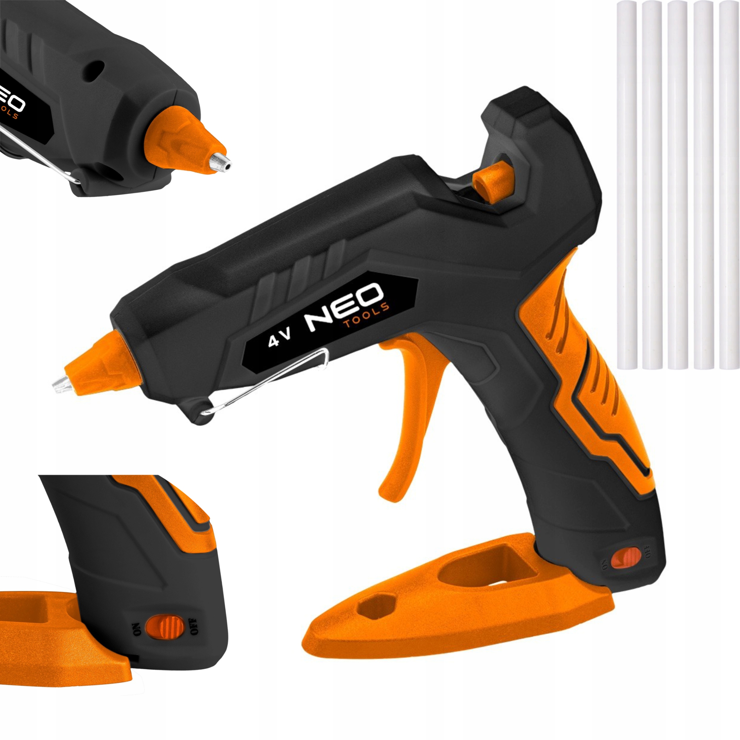 NEO PISTOLET DO KLEJENIA KLEJU AKU 8mm 4V USB+KLEJ