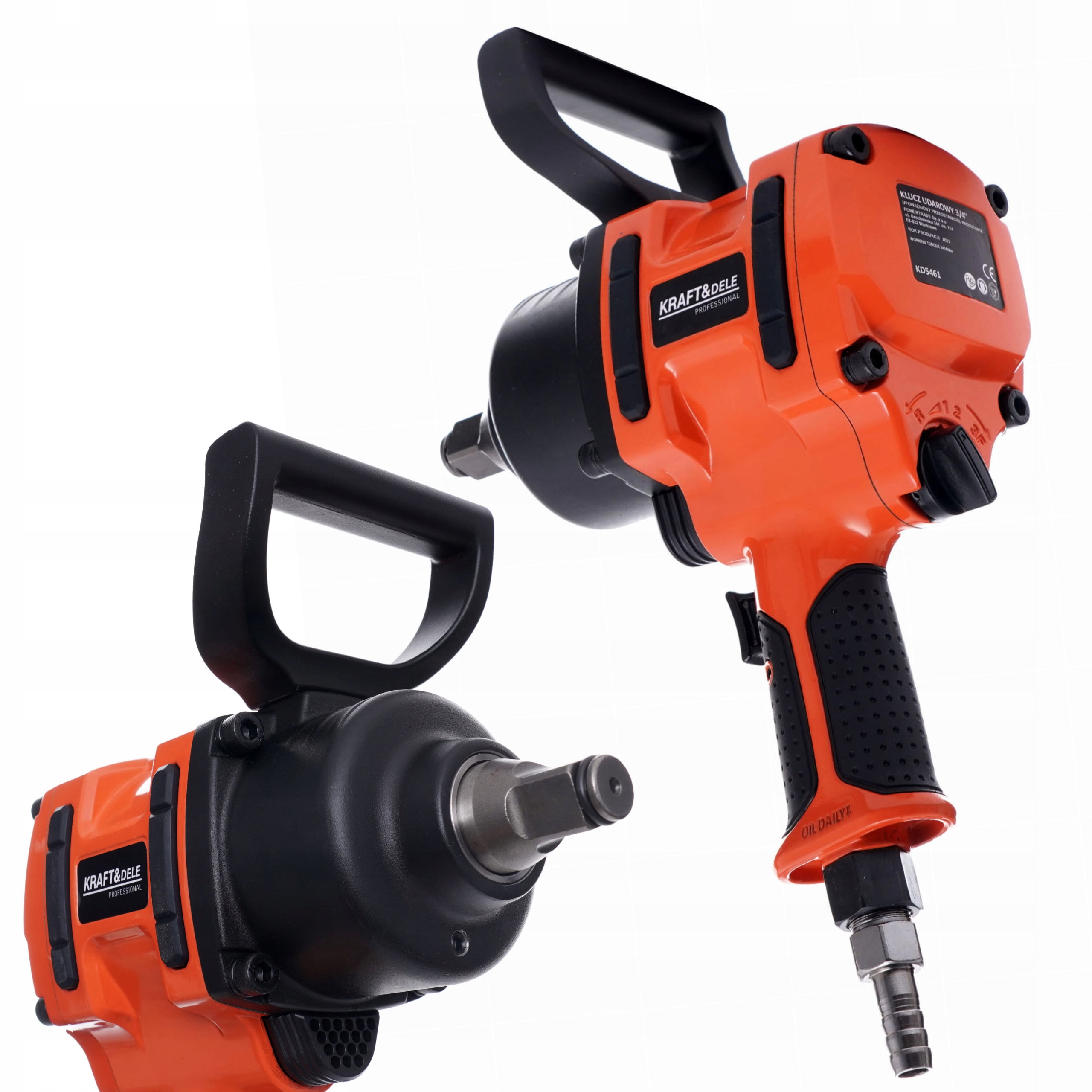 KRAFT&DELE KLUCZ UDAROWY PNEUMATYCZNY 1" 3250Nm 230V 4600rpm KD5462