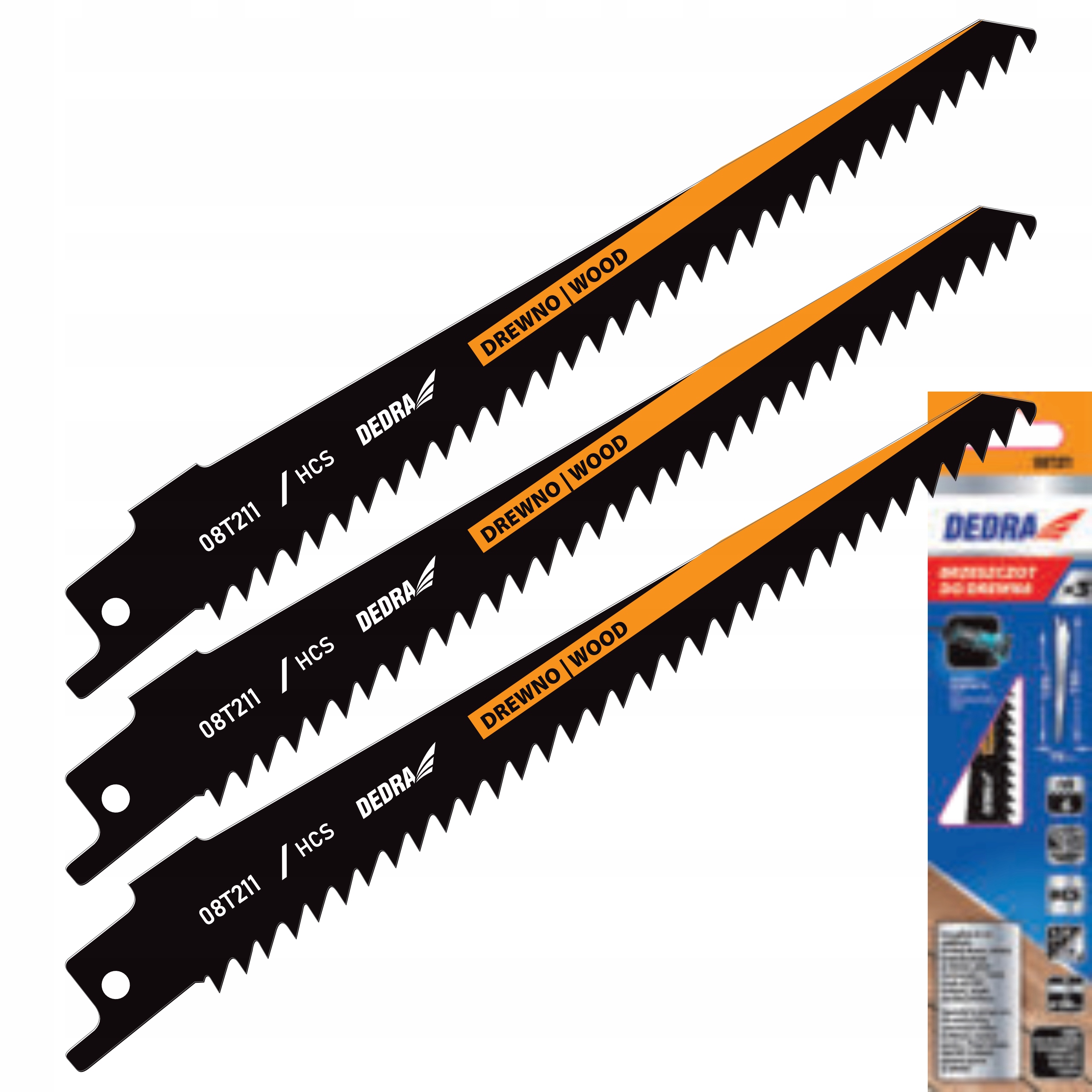 DEDRA 3el BRZESZCZOTY DO PIŁY SZABLASTEJ LISICY CIĘCIE DREWNA 150/125MM HCS
