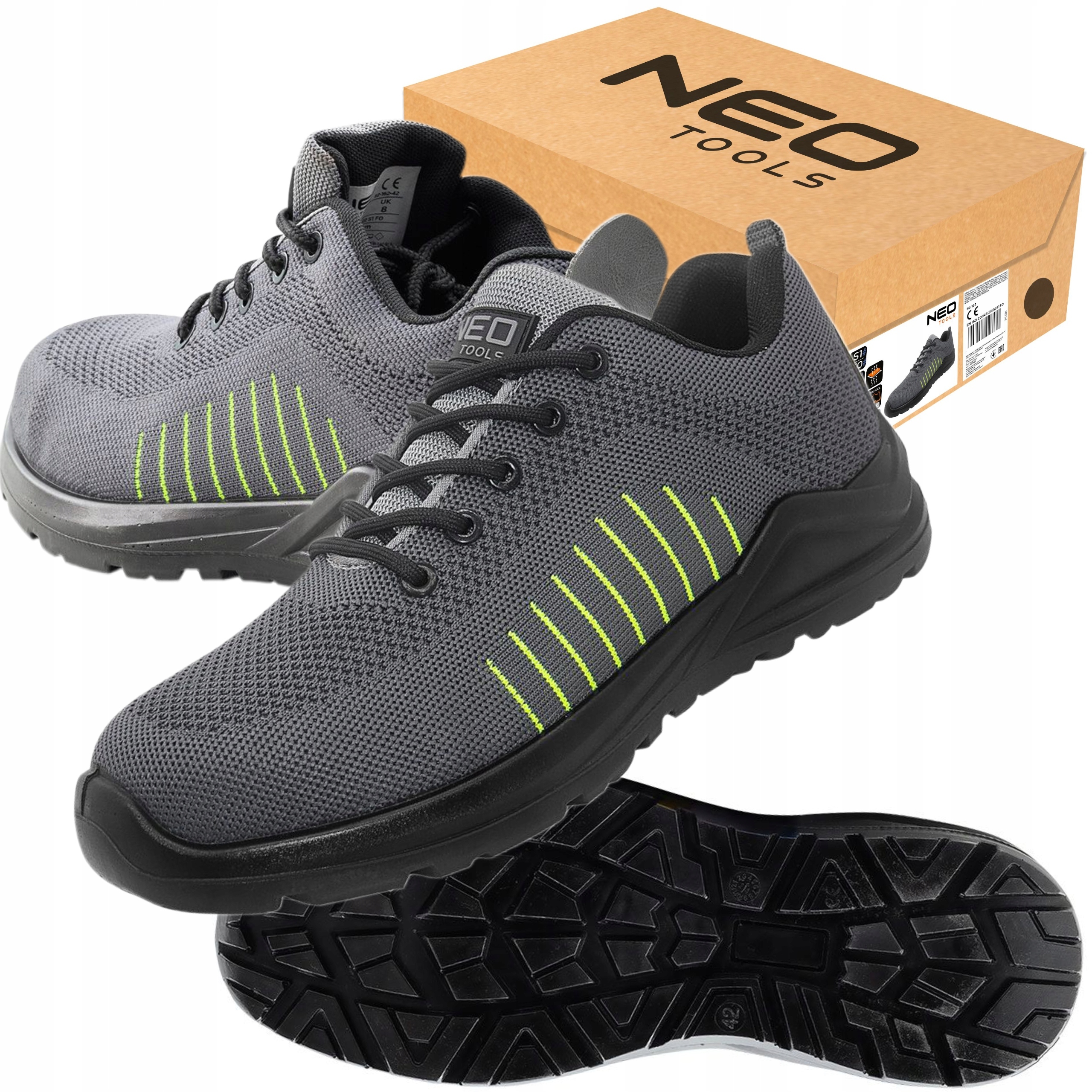 NEO PÓŁBUTY ROBOCZE S1 FO STALOWY PODNOSEK BUTY OBUWIE MĘSKIE BHP 82-162 39