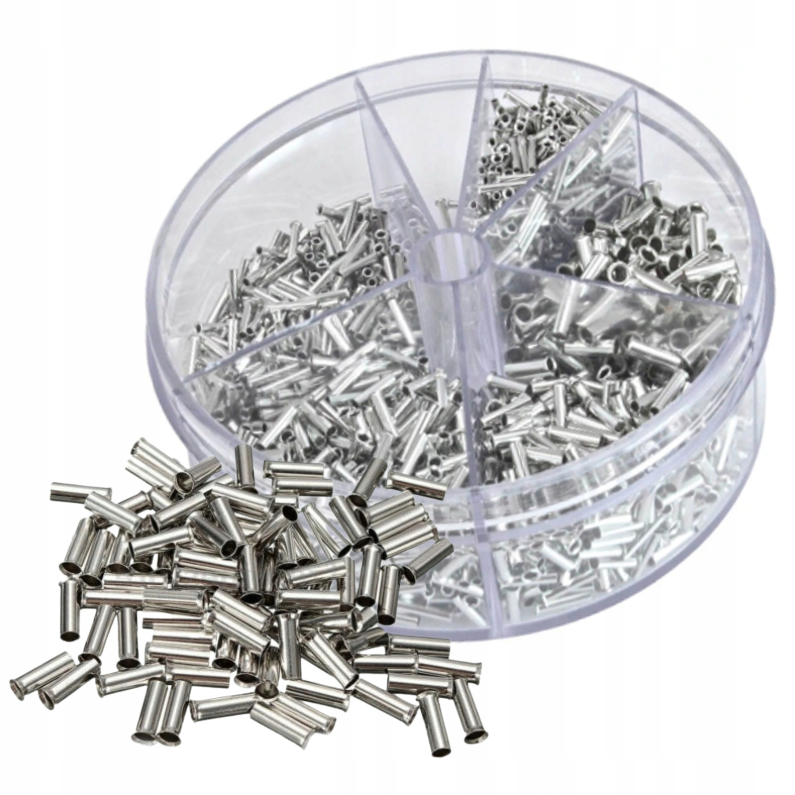 TULEJKI NIEIZOLOWANE KOŃCÓWKI 1900 SZTUK 0,5-2,5mm2 ORGANIZER KABLI KD10495