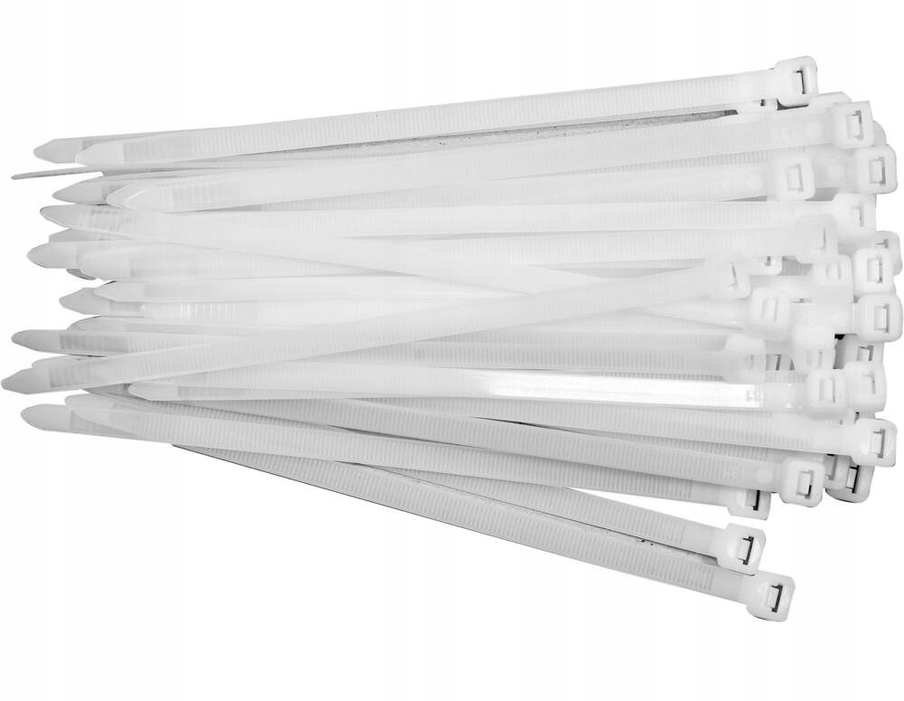 YATO OPASKI ZACISKOWE KABLOWE PLASTIKOWE 200X7,6MM 50SZT. BIAŁE YT-70630