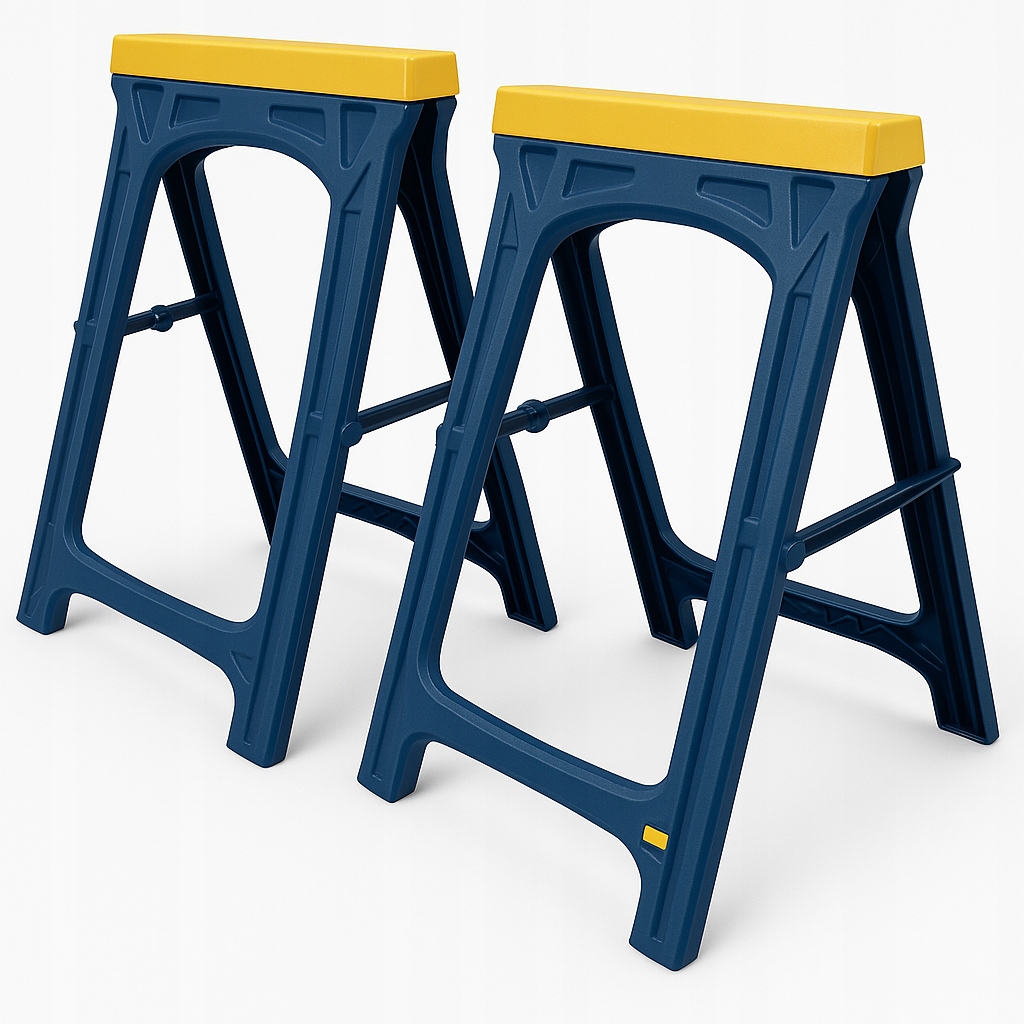 STOJAKI WARSZTATOWE SKŁADNE KOBYŁKI KOZIOŁKI BUDOWLANE ROBOCZE KOMPLET 2SZT