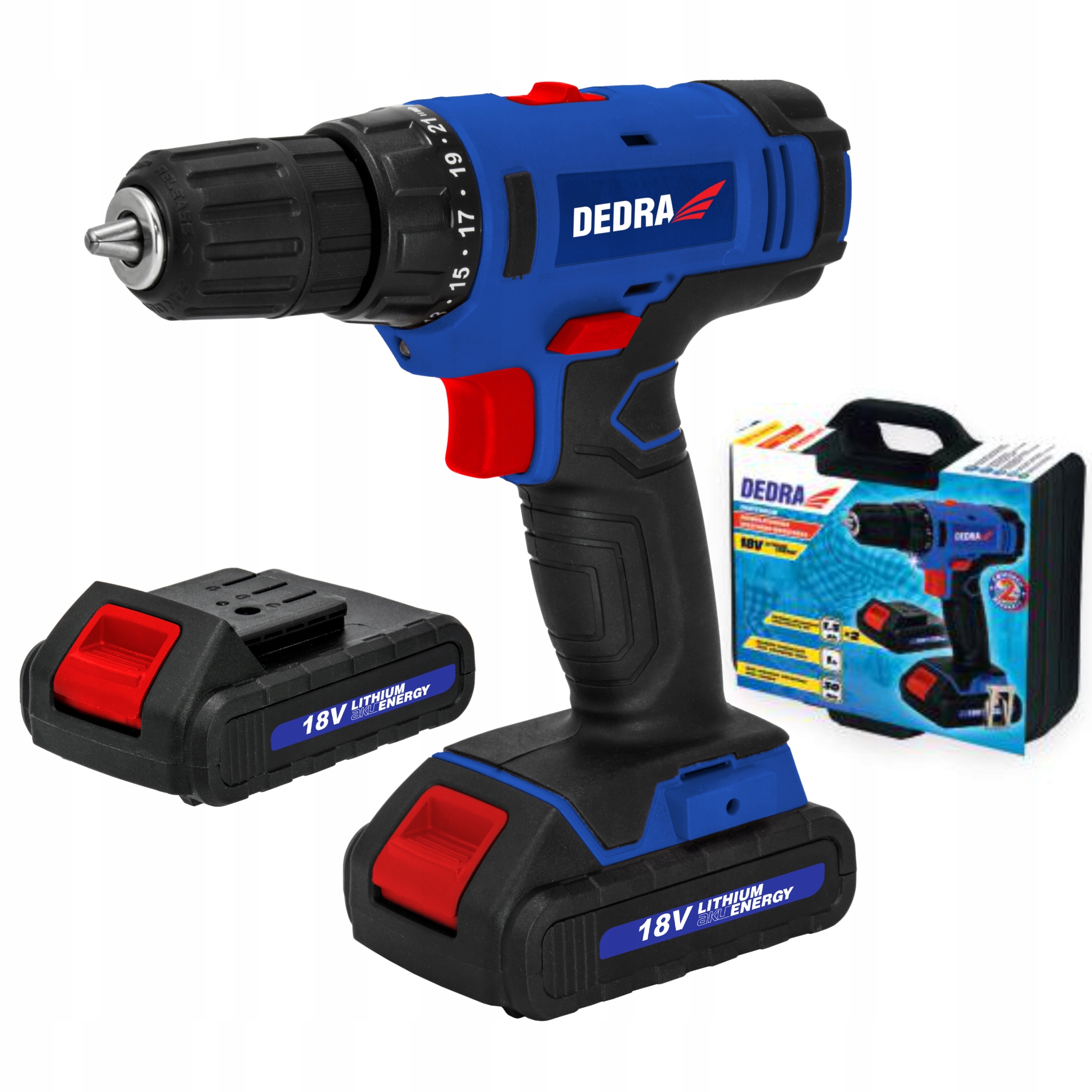 DEDRA WIERTARKO - WKRĘTARKA DED7880B 18V 2X1,5AH