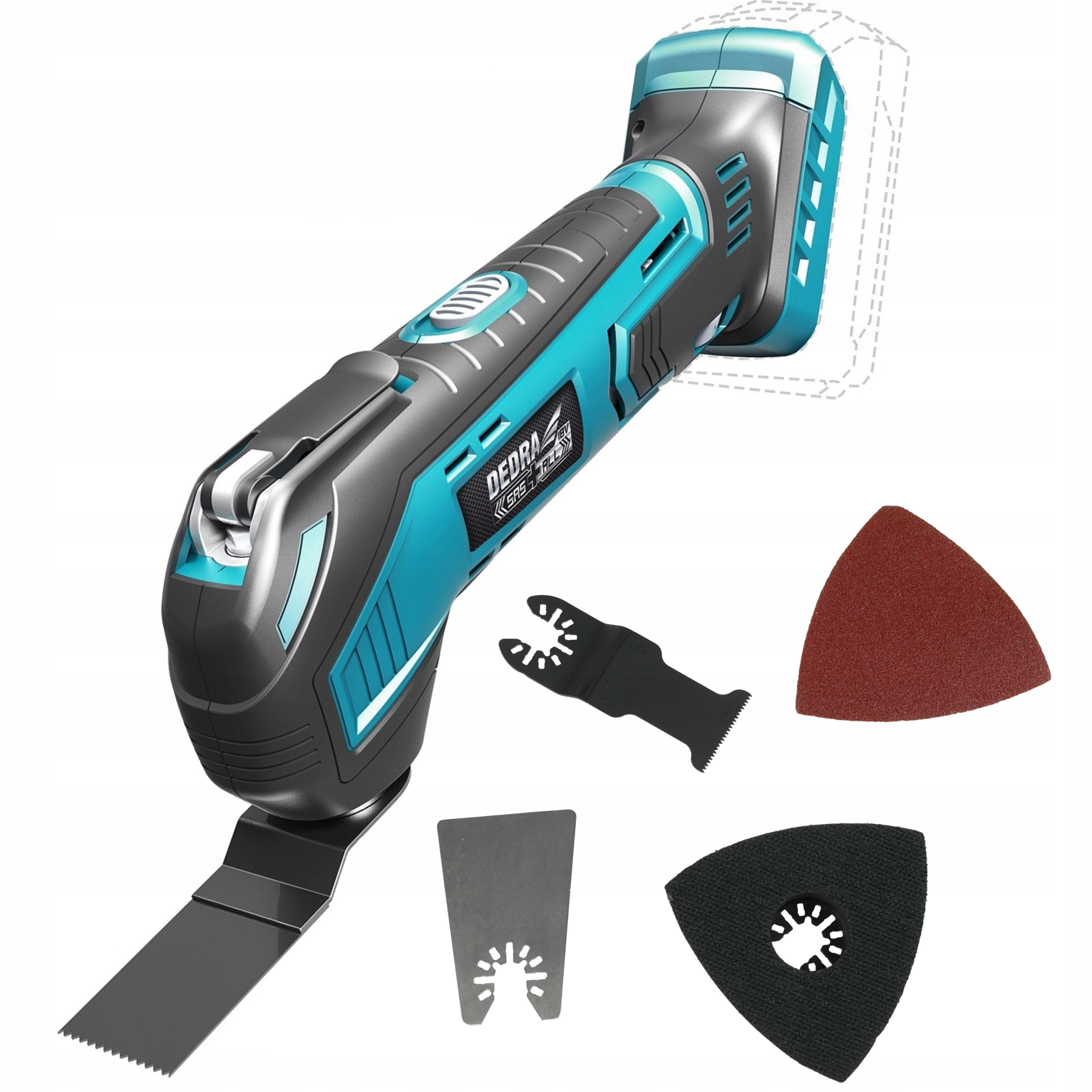DEDRA URZĄDZENIE WIELOFUNKCYJNE SZLIFIERKA18V MultiTool DED7059 REGULACJA