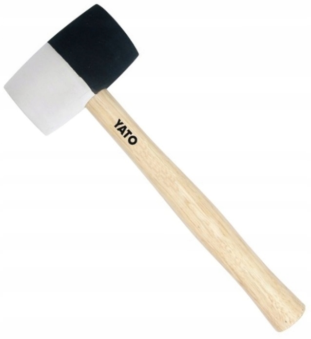 YATO MŁOTEK GUMOWY CZARNO-BIAŁY BRUKARSKI STOLARSKI 580g 0,58KG YT-4603