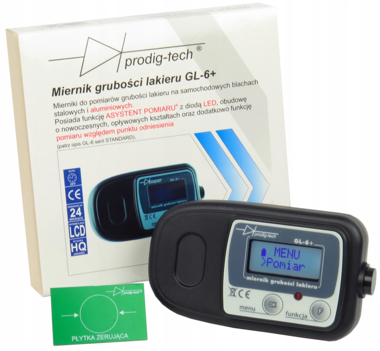 MIERNIK TESTER GRUBOŚCI LAKIERU GL-6+ CZUJNIK WBUDOWANA SONDA
